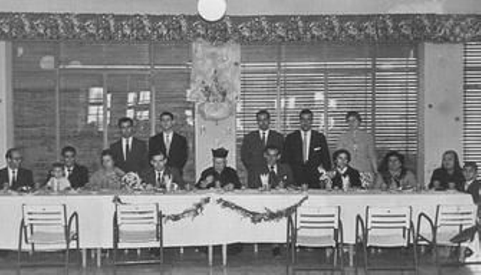 Primer claustro del colegio en el curso 1957-58.