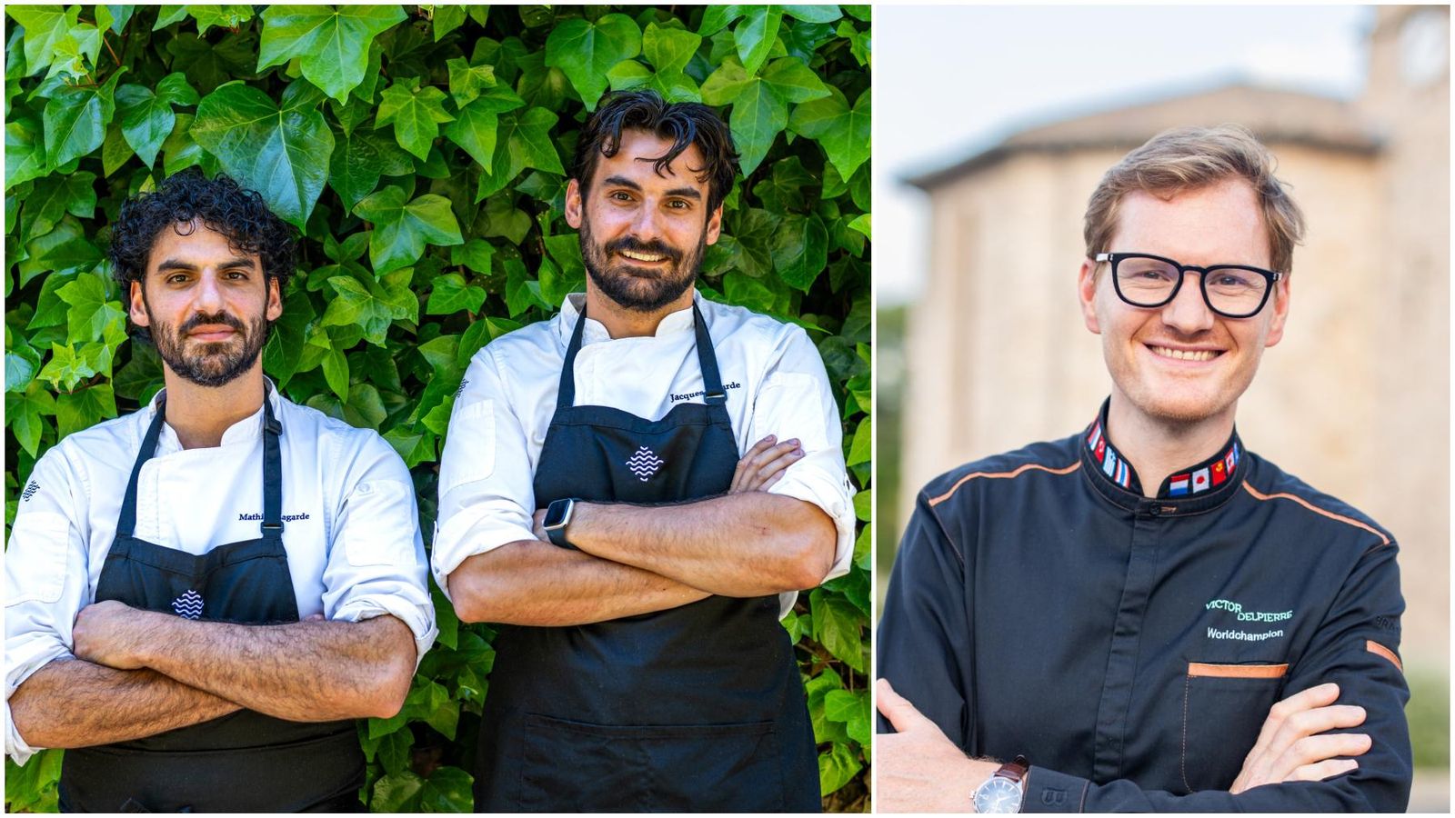 Jacques y Mathieu Lagarde, y Victor Delpierre.