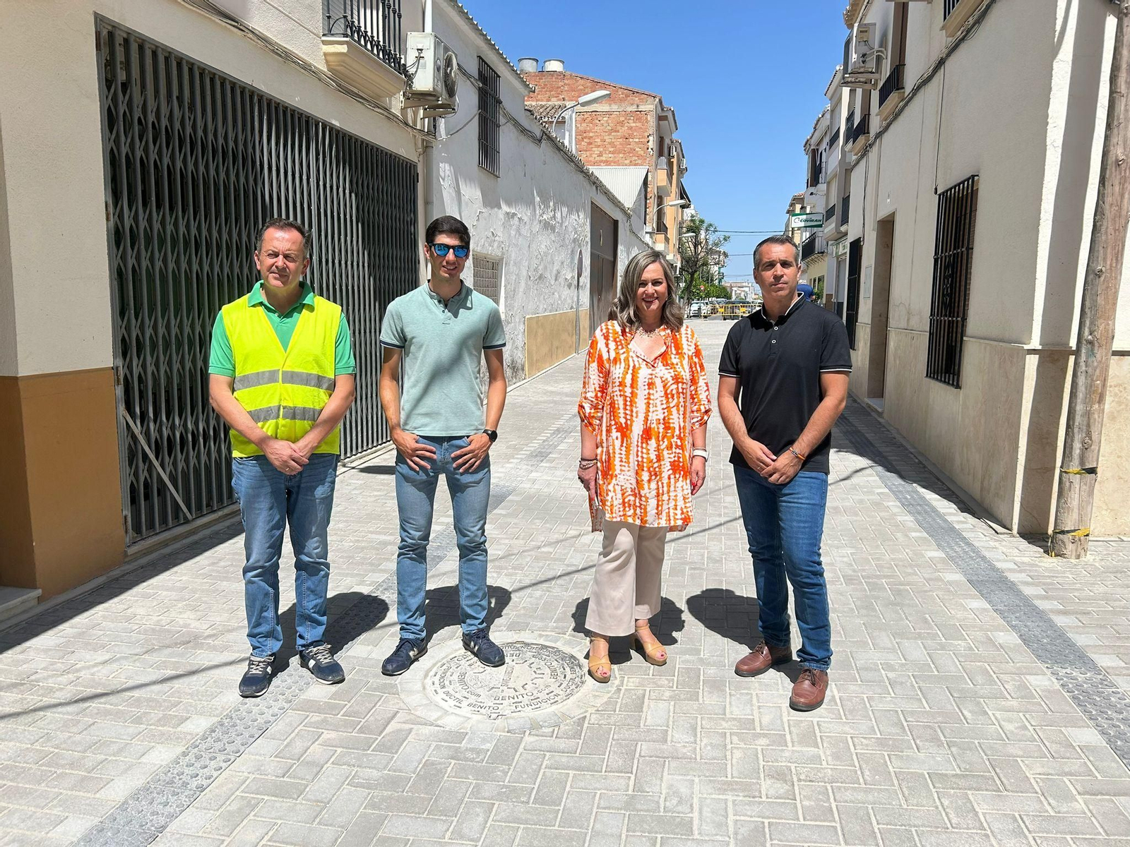 Visita institucional a las obras de reurbanización de la calle Maestro Leiva Repiso