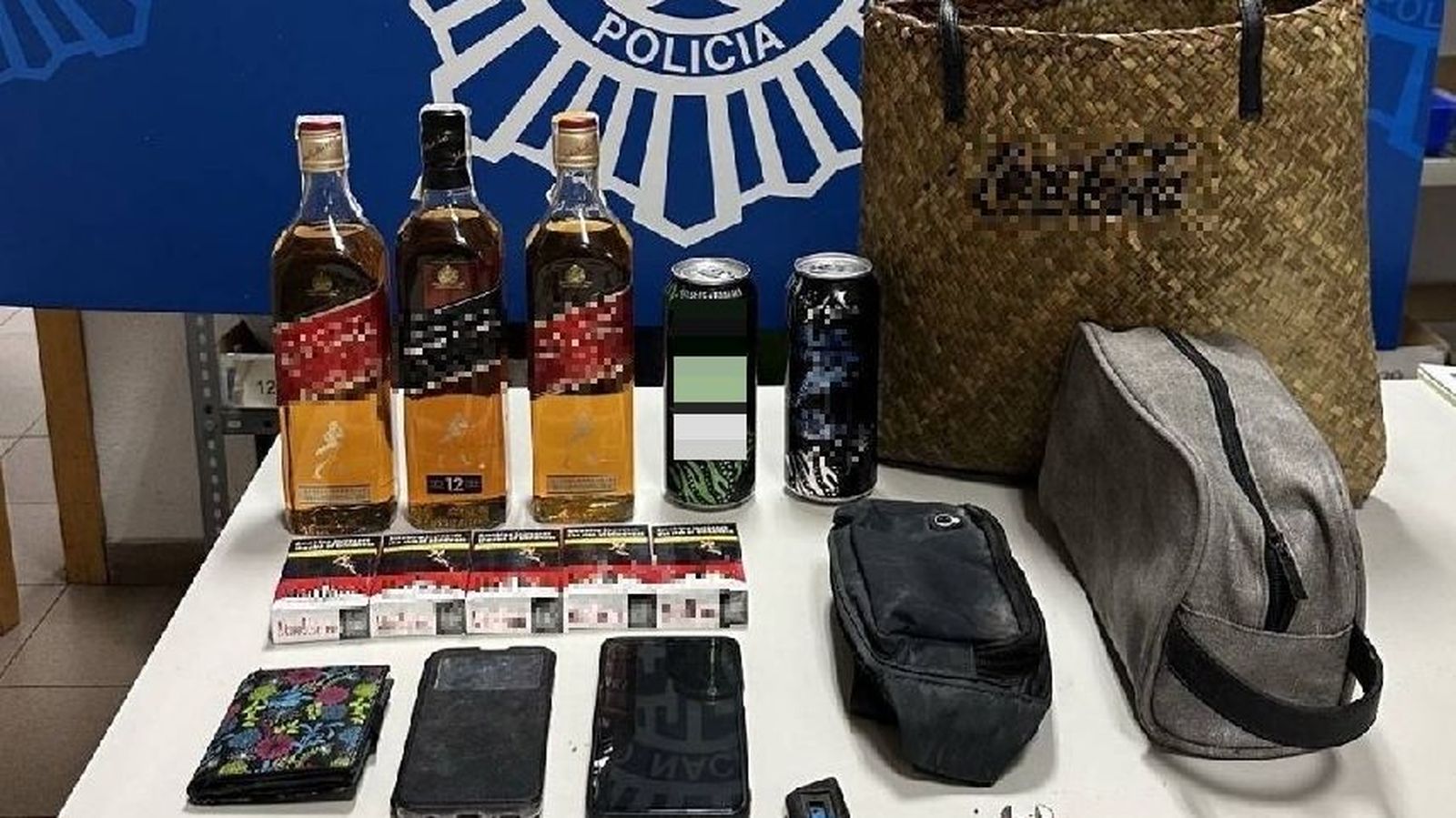 Material recuperado por la Policía Nacional.