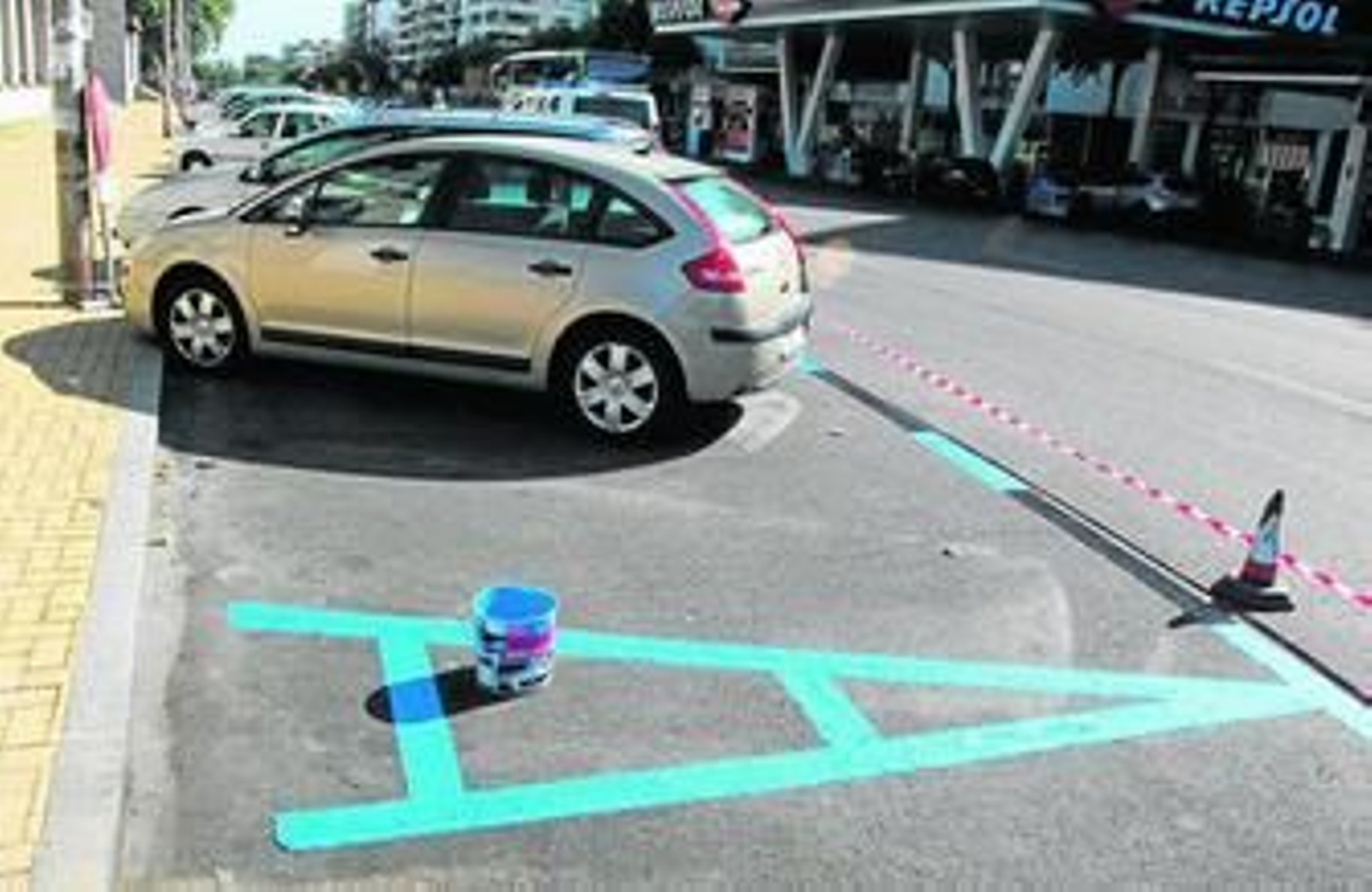 Una de las últimas zona azul habilitada en la avenida de la Victoria.