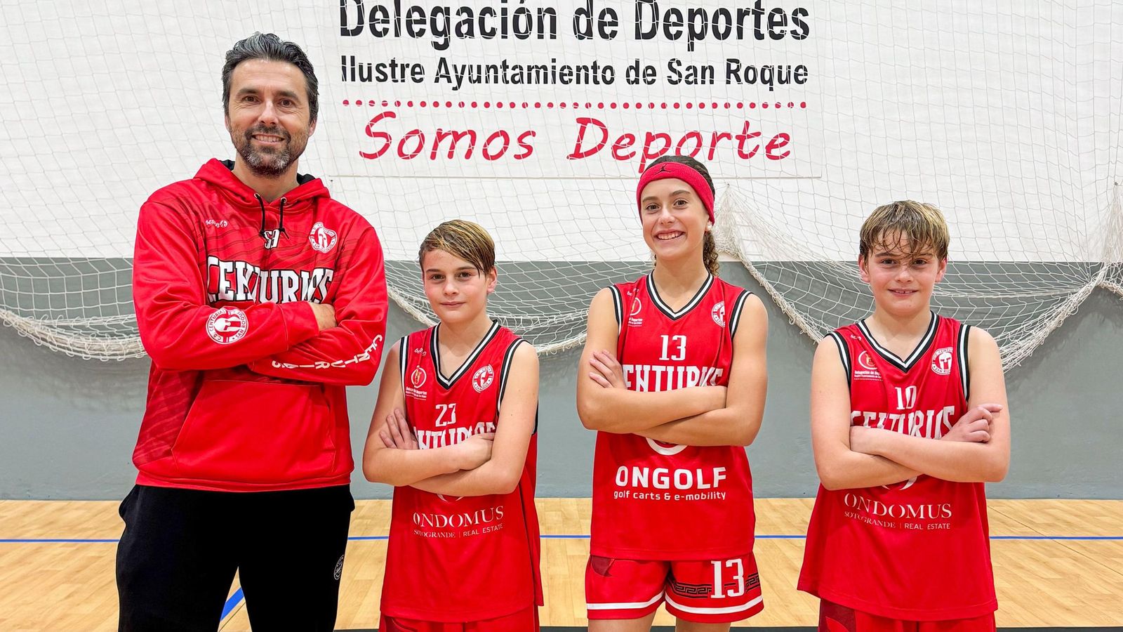 Los cuatro representantes del Centurias de San Roque en las selecciones gaditanas de categoría mini