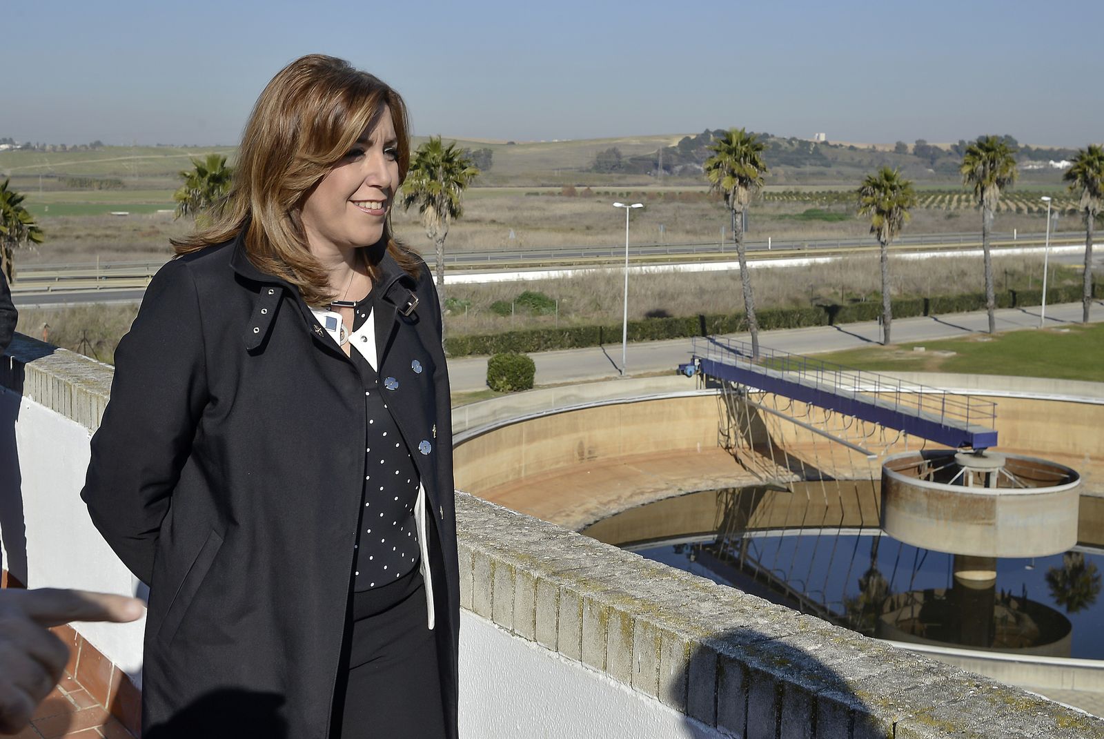 La presidenta Susana Díaz asistió a la inauguración de la ampliación de la depuradora de Palomares.