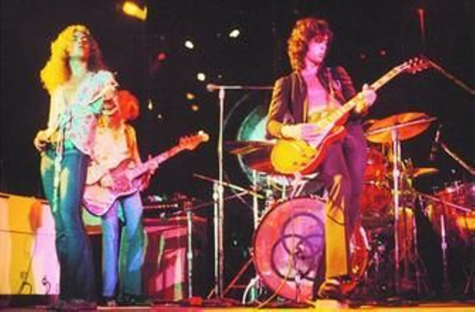 Led Zeppelin, en un concierto a mediados de los años setenta.