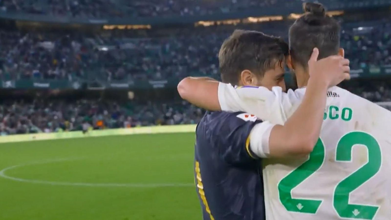 Isco y Brahim, al acabar el Betis-Real Madrid. Isco y Brahim, al acabar el Betis-Real Madrid.