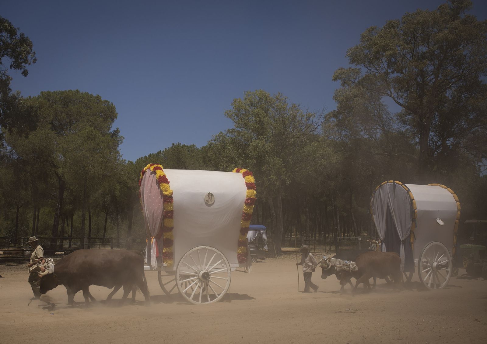 El paso de hermandades del Rocío por la Raya Real