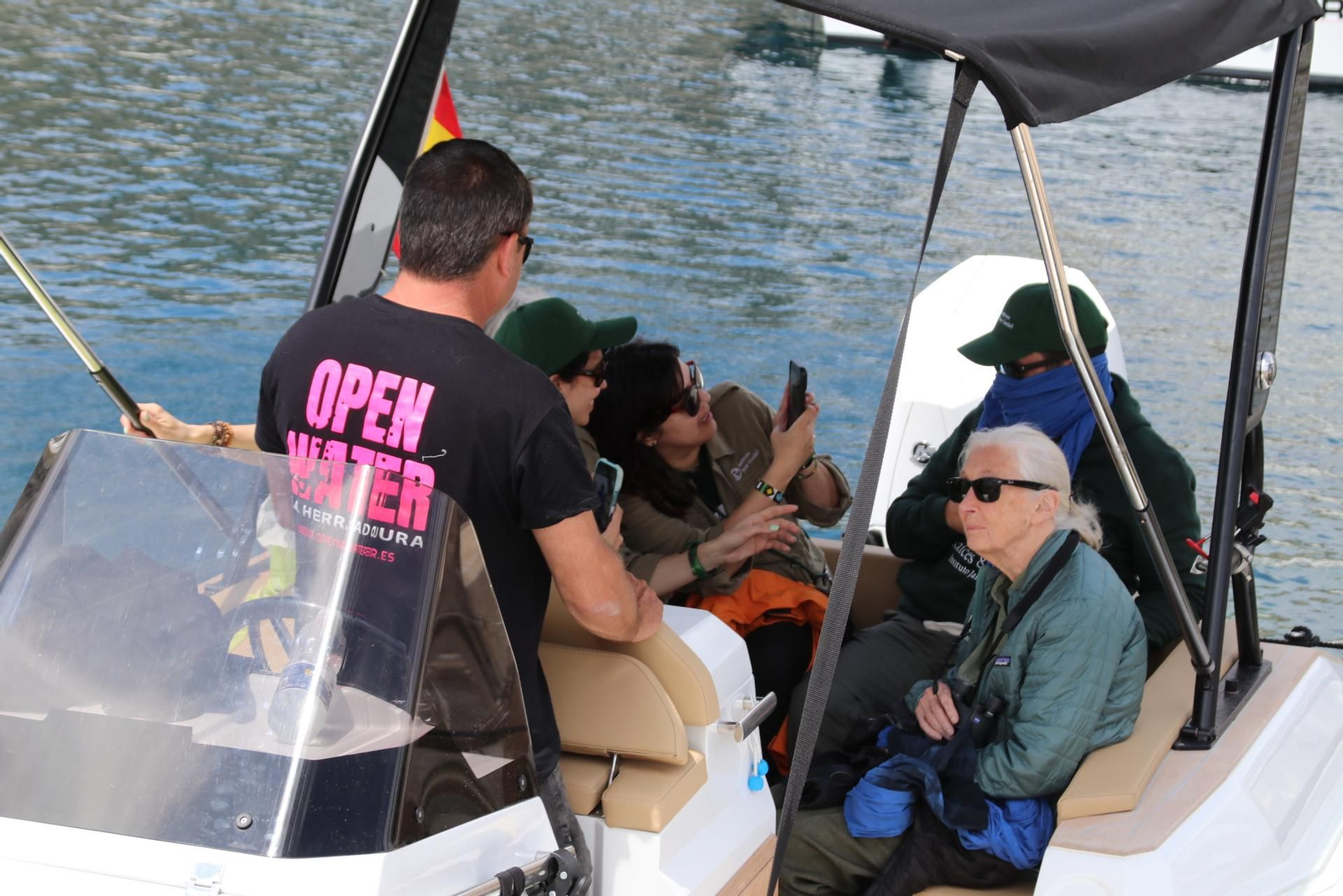 Jane Goodall durante su visita el pasado mes de mayo a La Herradura