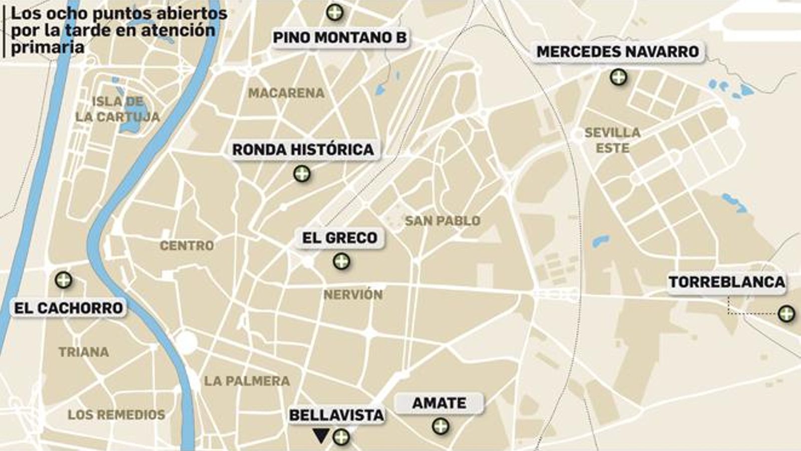 Puntos asistenciales con horario vespertino