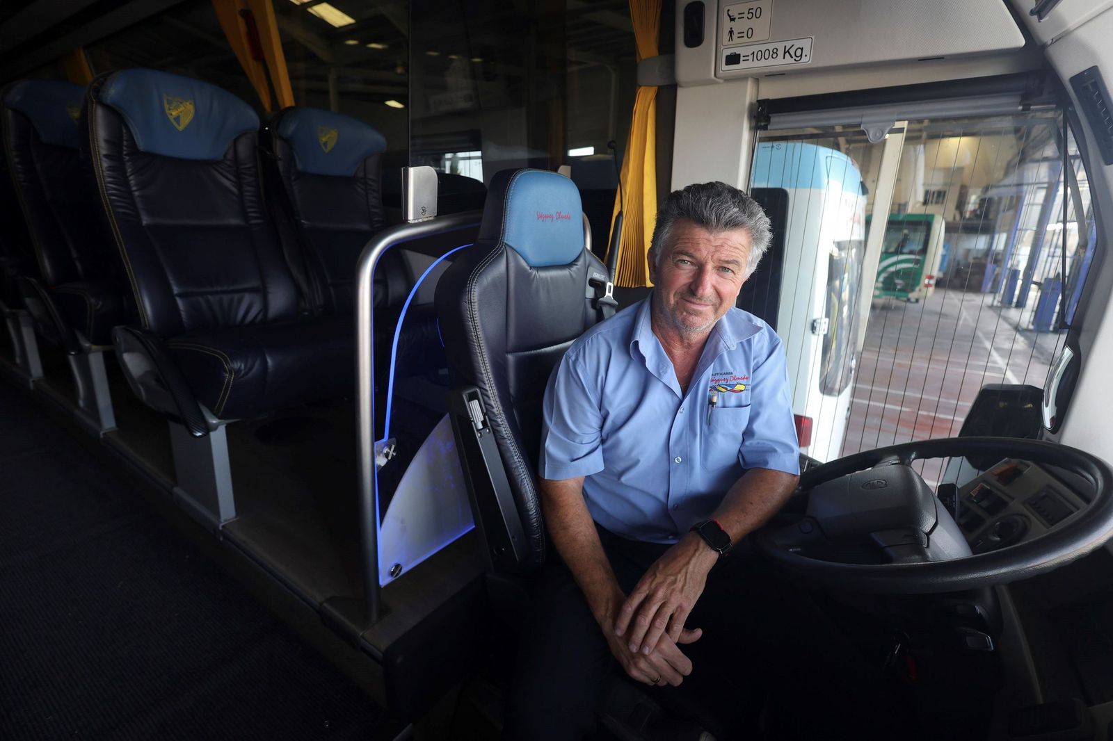 Ángelo Navas, el conductor del bus del Málaga