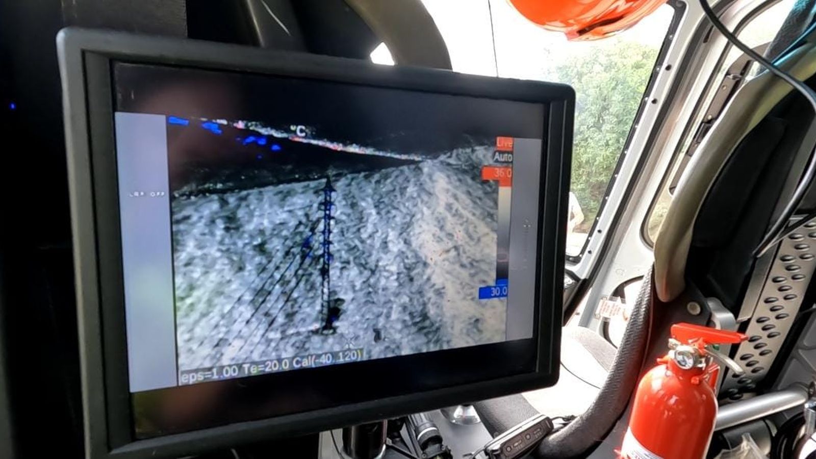 Imágenes termográficas recogidas desde el helicóptero