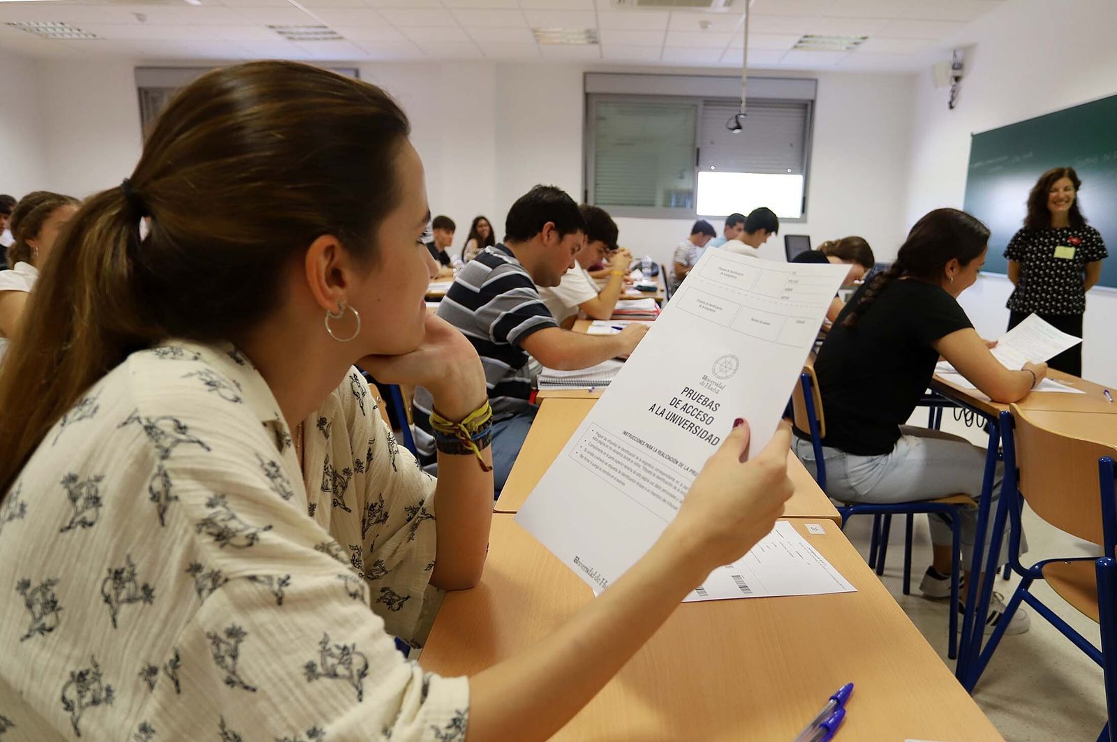 Pruebas de acceso a la Universidad en la UHU el pasado 14 de junio.
