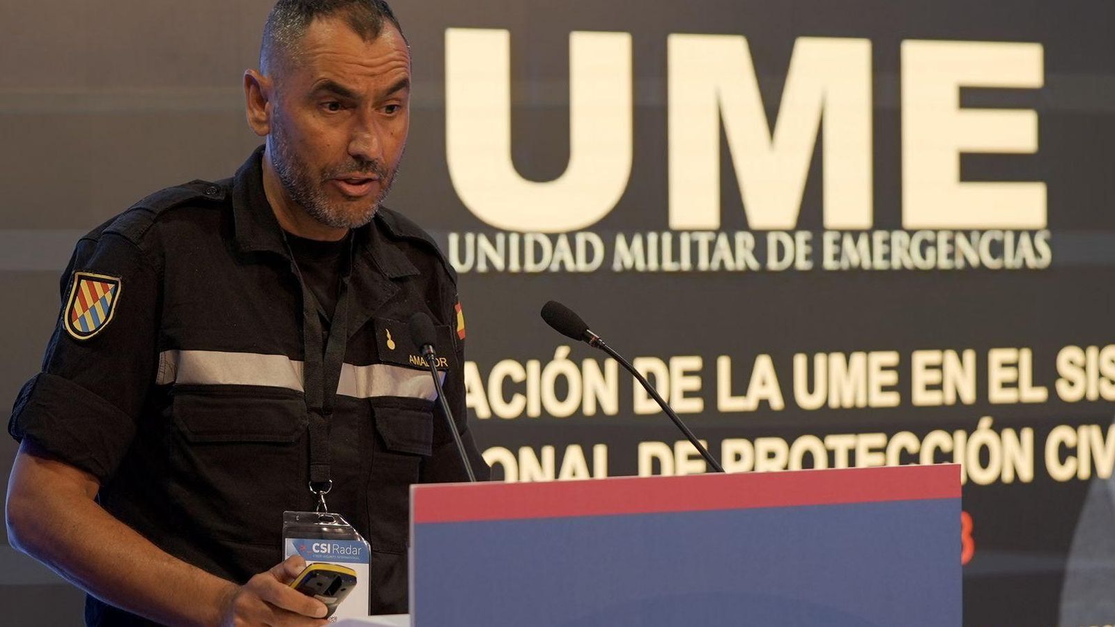 Teodoro López Amador, Jefe de la Sección de Relaciones Institucionales, Comunicación Pública y Protocolo del Segundo Batallón de Intervención en Emergencias de la UME.