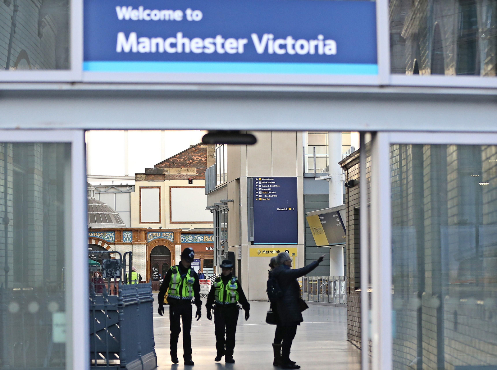 La estación Victoria Metrolink de Manchester donde se produjo el triple apuñalamiento