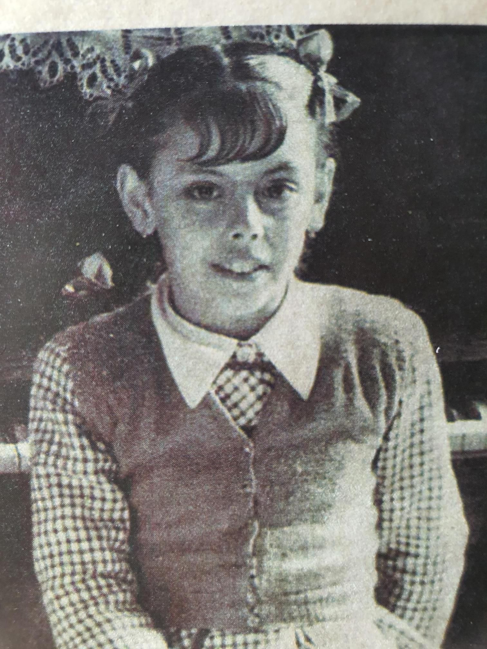 Maribel Calvín, con siete años_