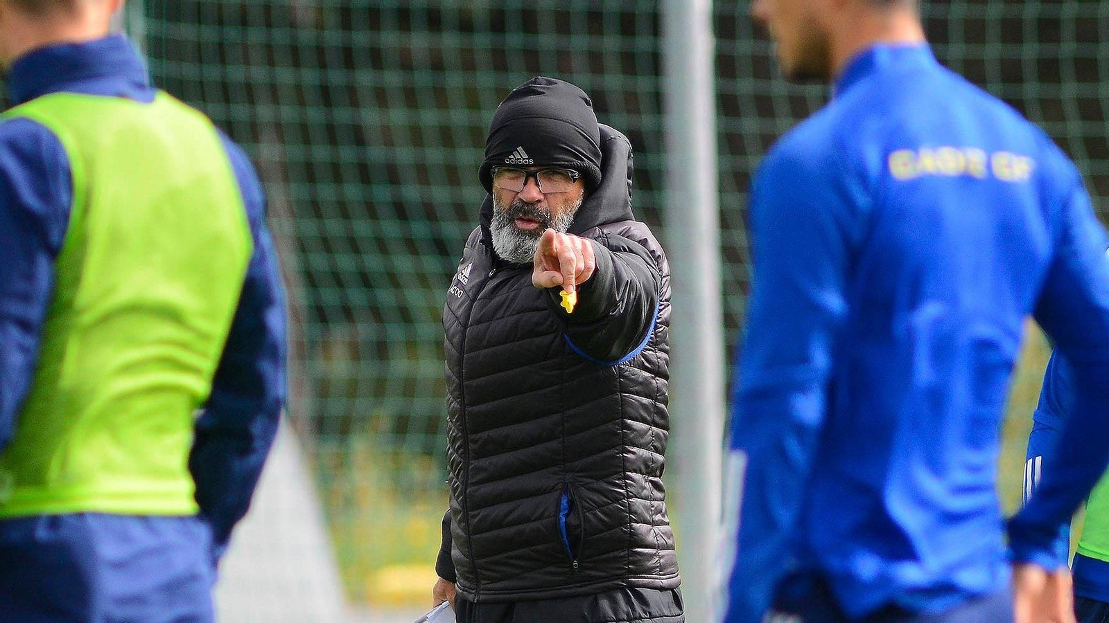 Cervera, en plena indicación en una reciente sesión de trabajo.