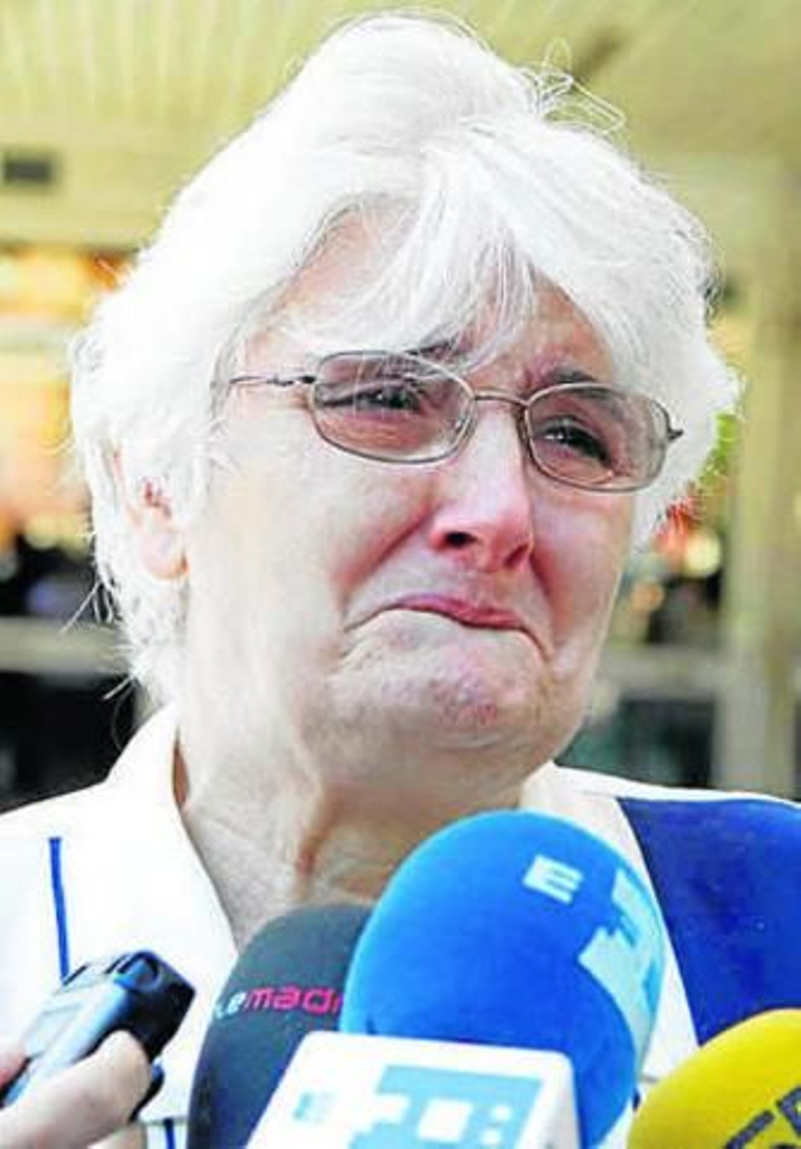 La madre de Meño, ayer.