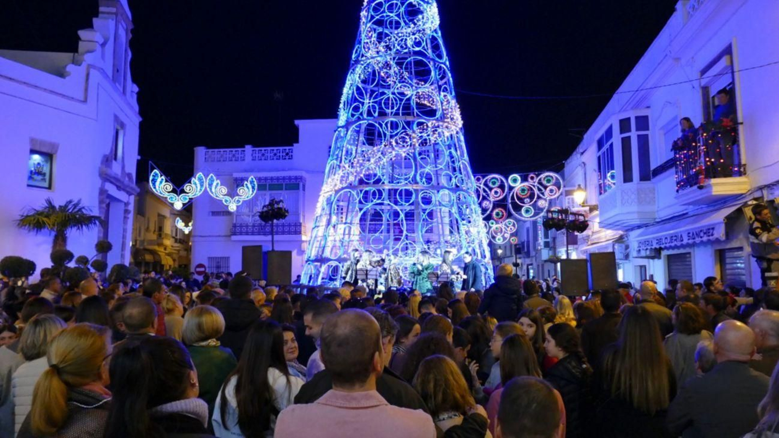 El alumbrado navideño de Rota el pasado año 2023
