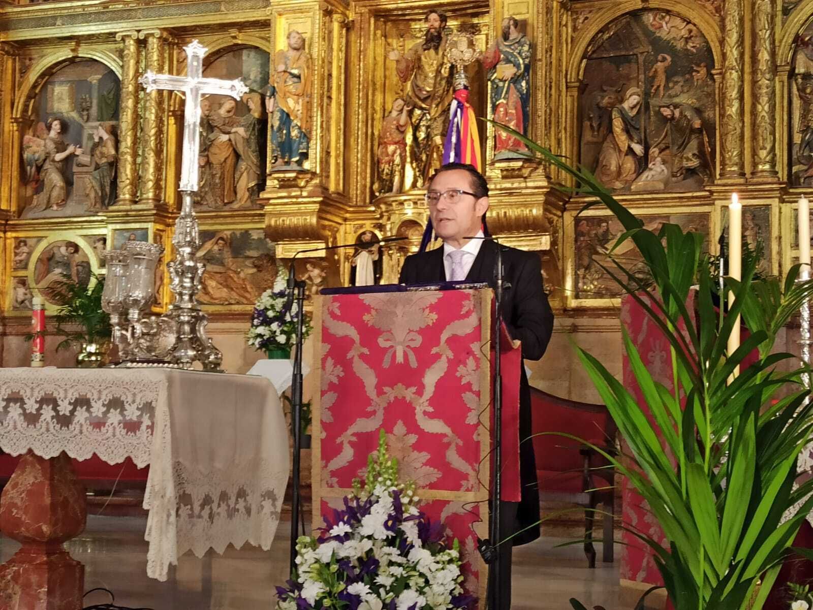 Rafael Ramírez Ponferrada, durante el pregón de la Semana Santa de Lucena.