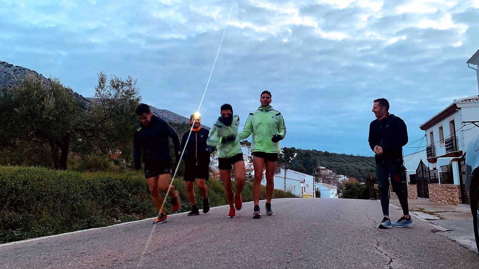 Entrenamiento de varios de los corredores que irán a Santiago.