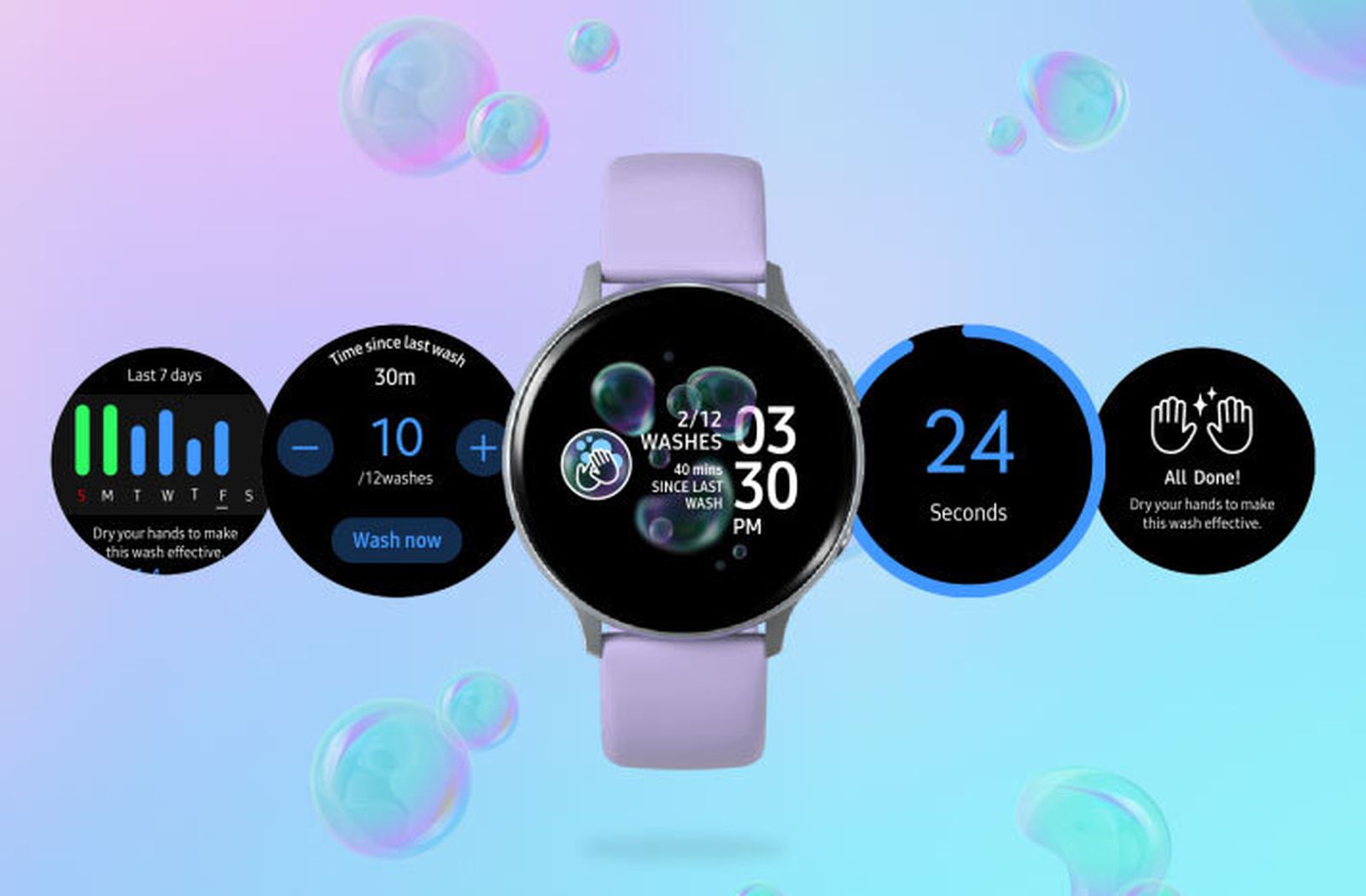 La aplicación de Samsung 'Hand Wash'