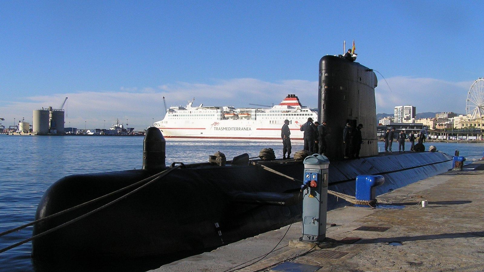 El submarino 'Mistral S-73', en su visita malagueña de octubre.