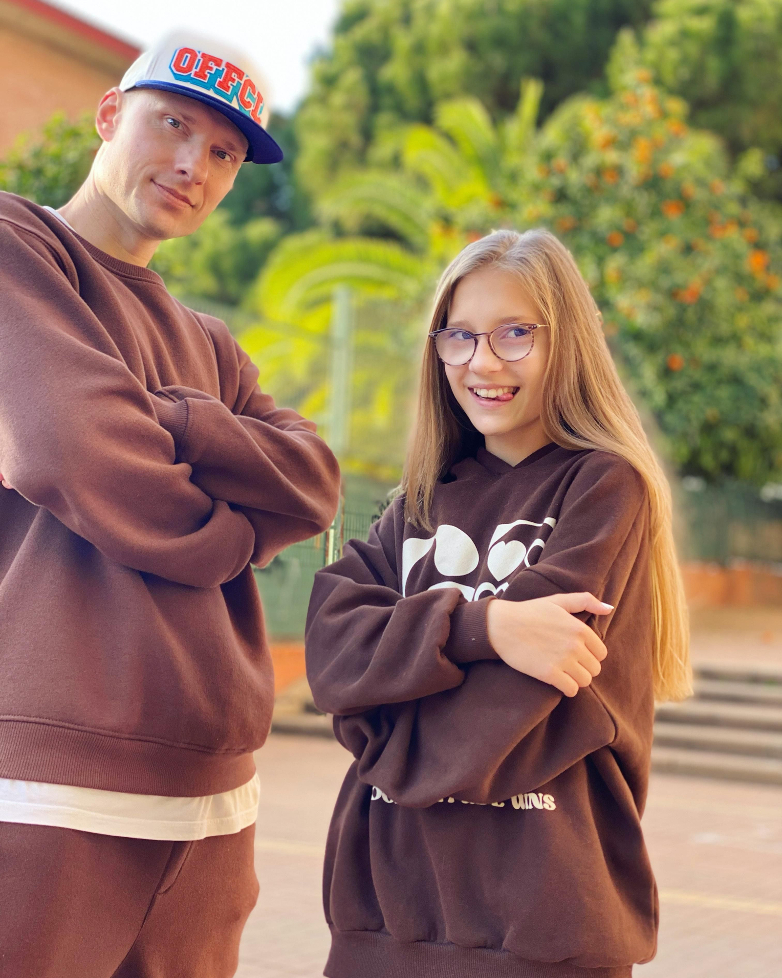 Aleksandr Chentsov junto a su hija de 12 años