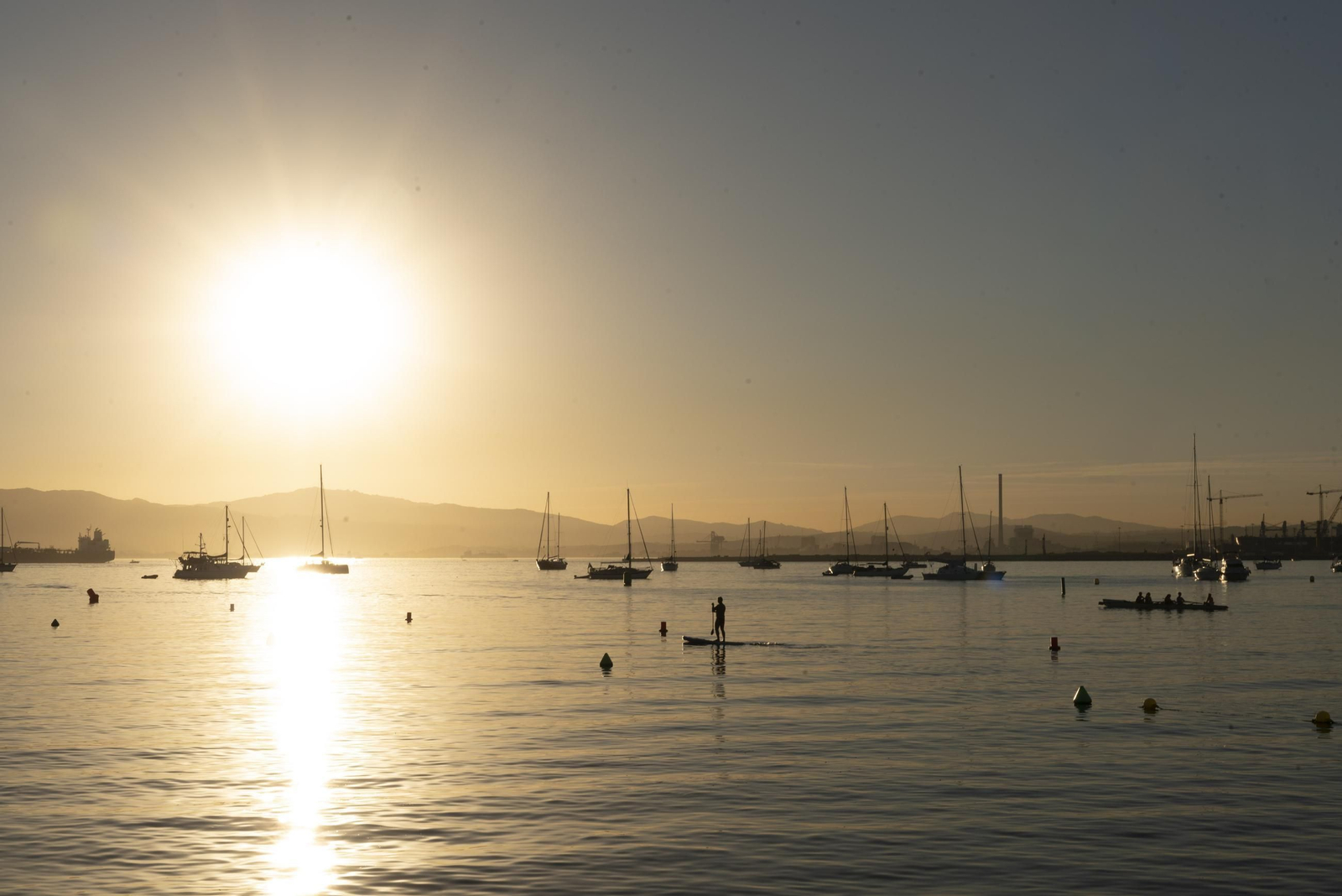 Atardecer en la Bahía de Algeciras.