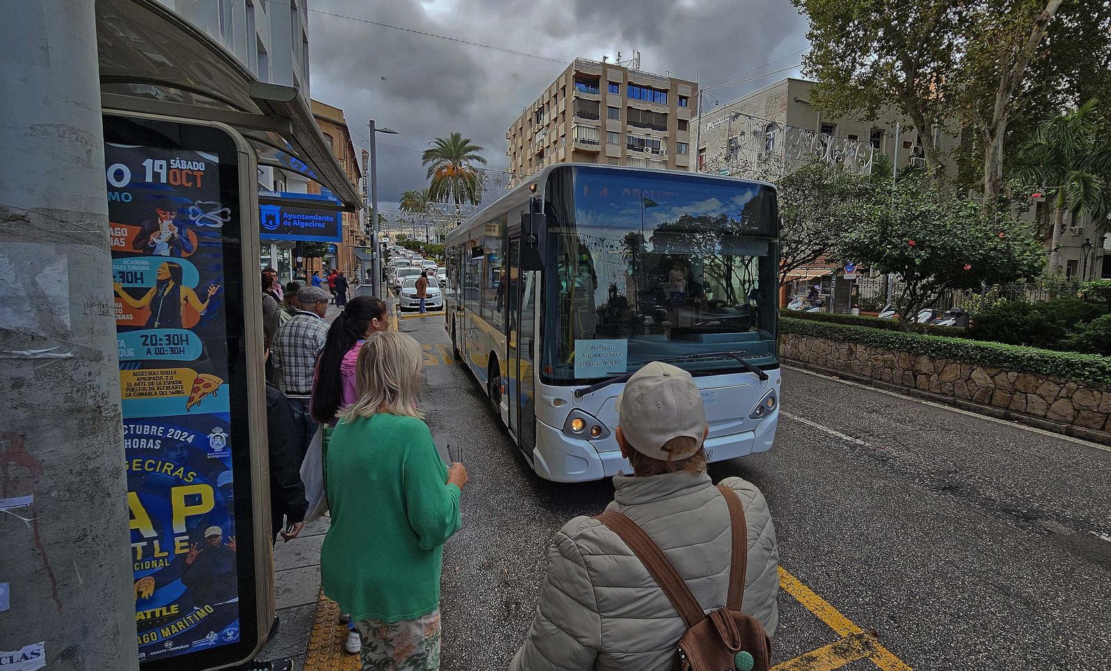 Fotos de la huelga de autobuses en Algeciras