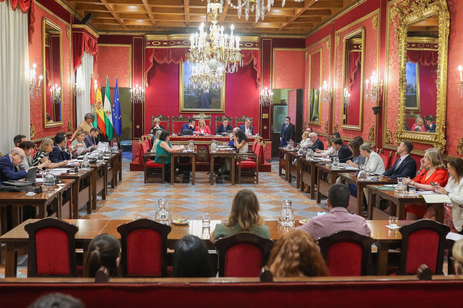 Último pleno mensual del Ayuntamiento de Granada.