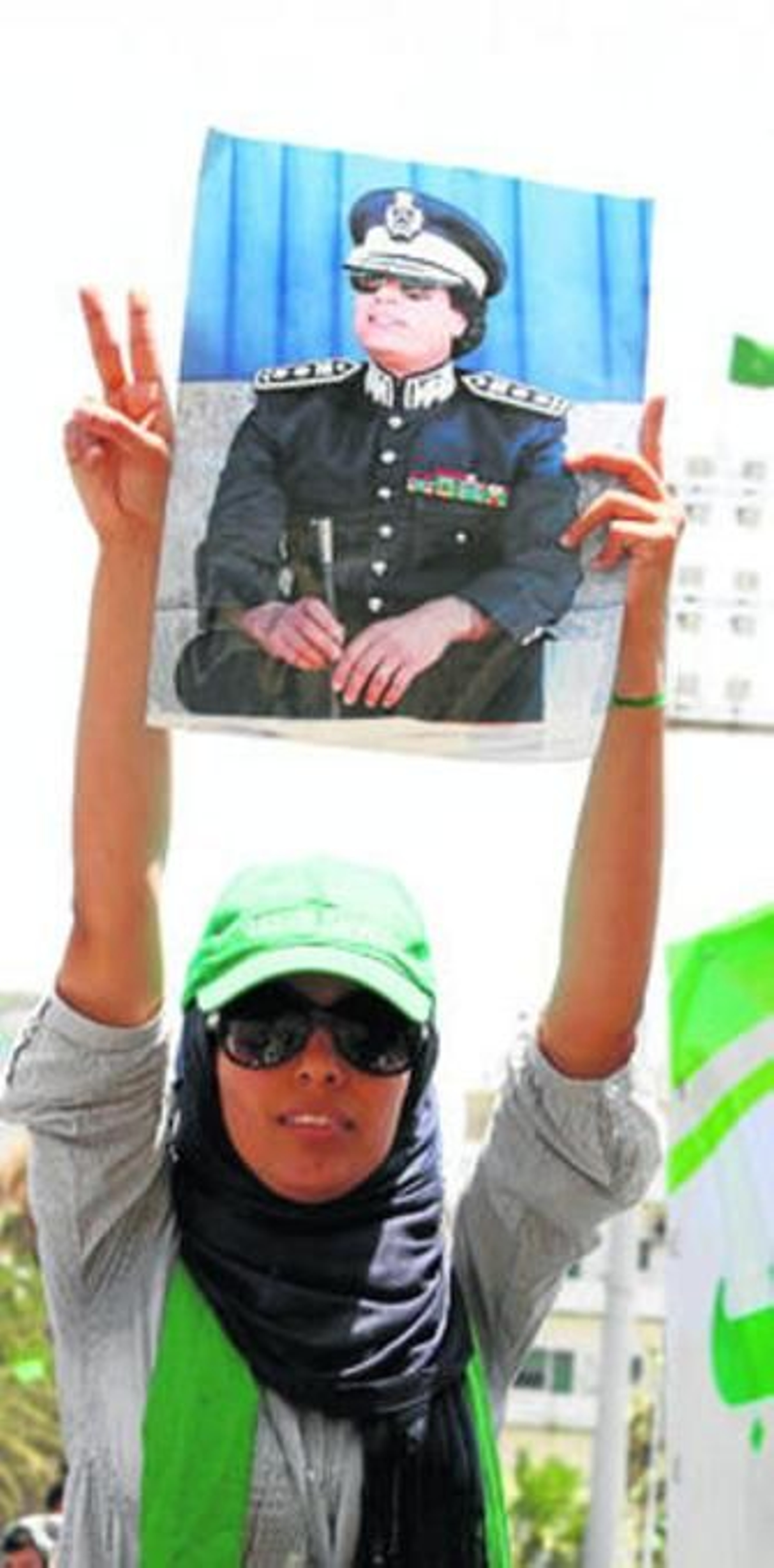 Una seguidora de Gadafi.