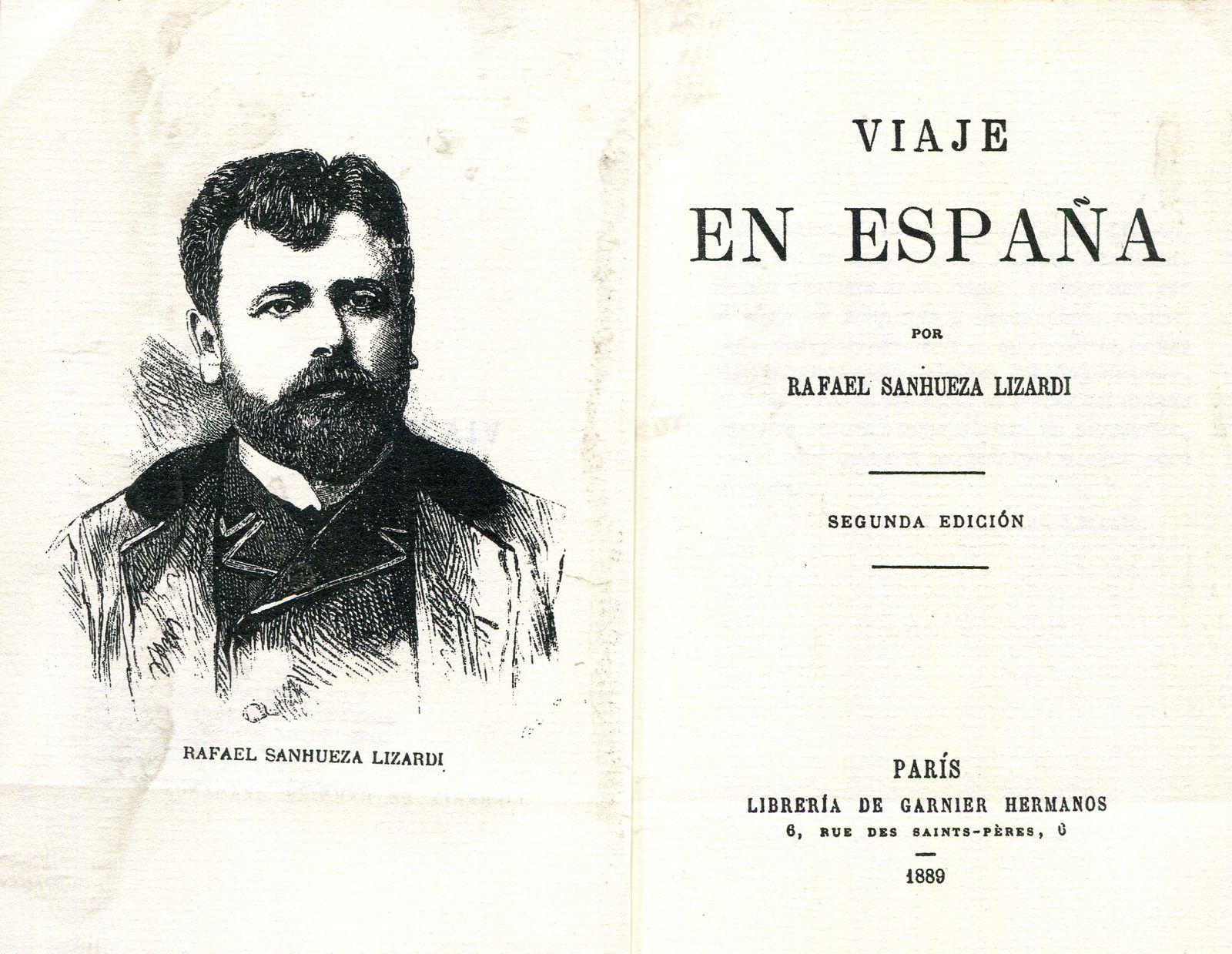 'Viaje en España', de Rafael Sanhueza Lizardi, edición de 1889.