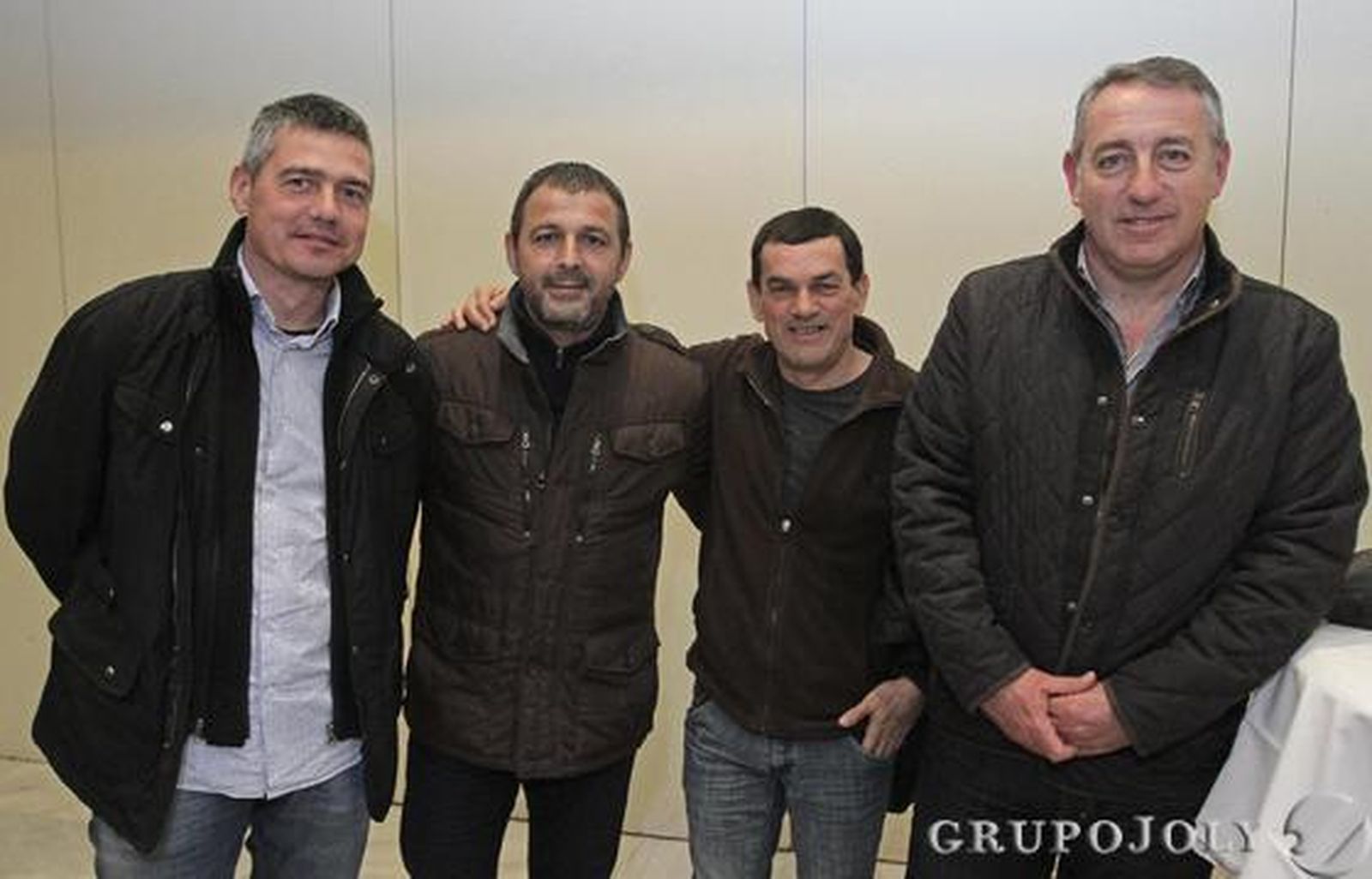 Representantes de la plantilla de la estiba: José Antonio González (Sagep), José Antonio Fernández, Pedro García y Manuel Cabello (todos del sindicato Coordinadora). 

Foto: Erasmo Fenoy