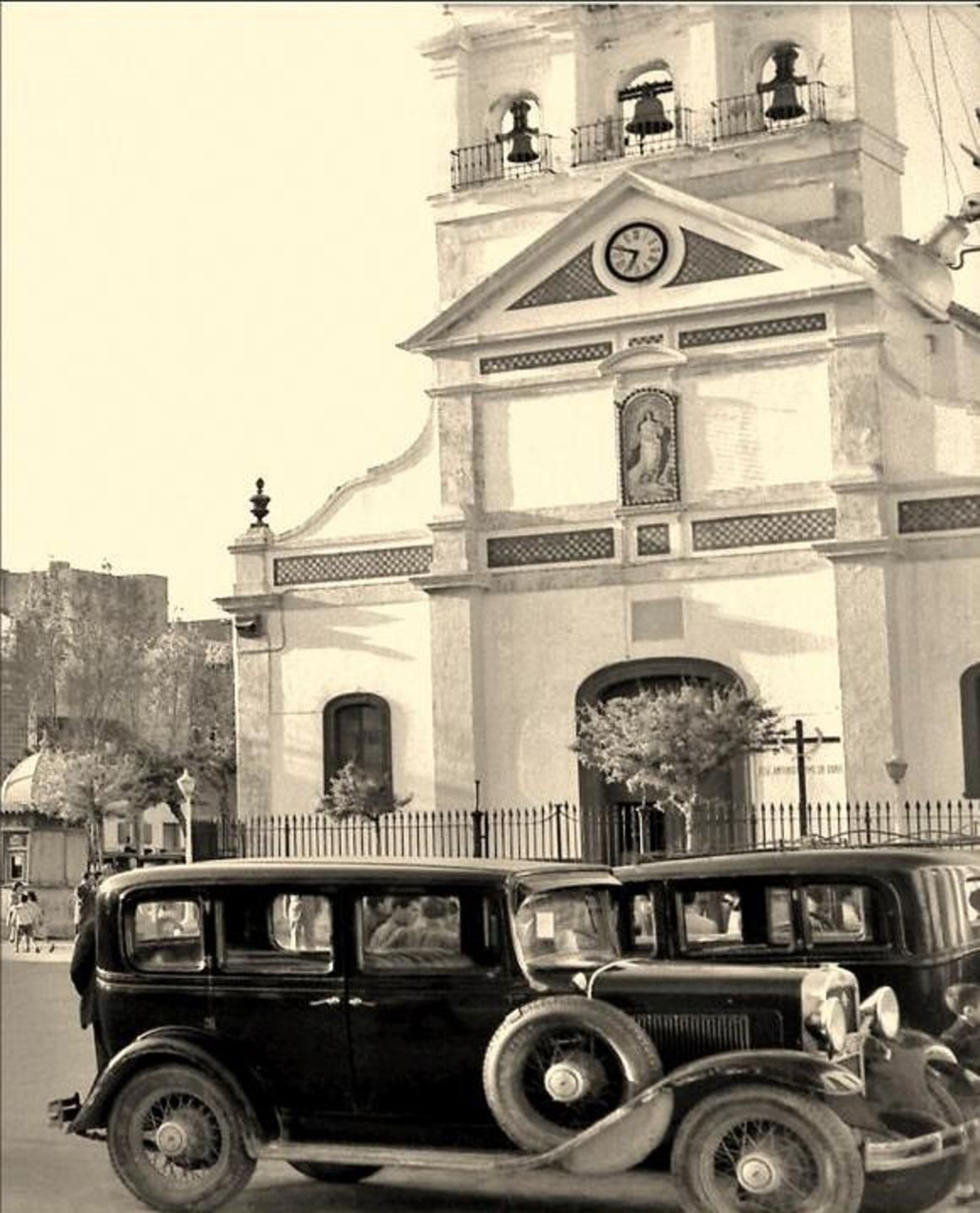 La parroquia de la Inmaculada Concepción, en una imagen de época.