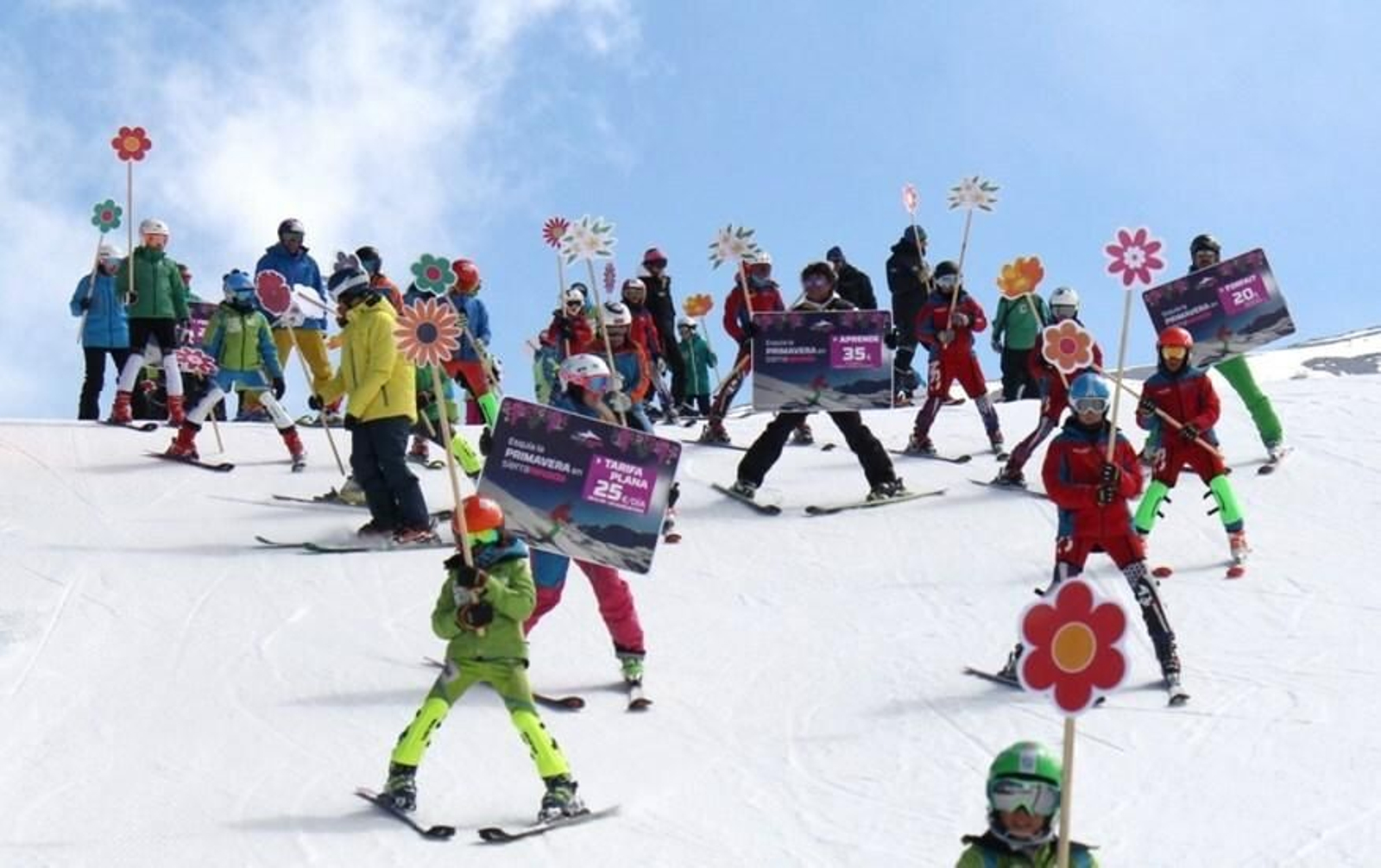 Una bajada 'flower power' en Sierra Nevada