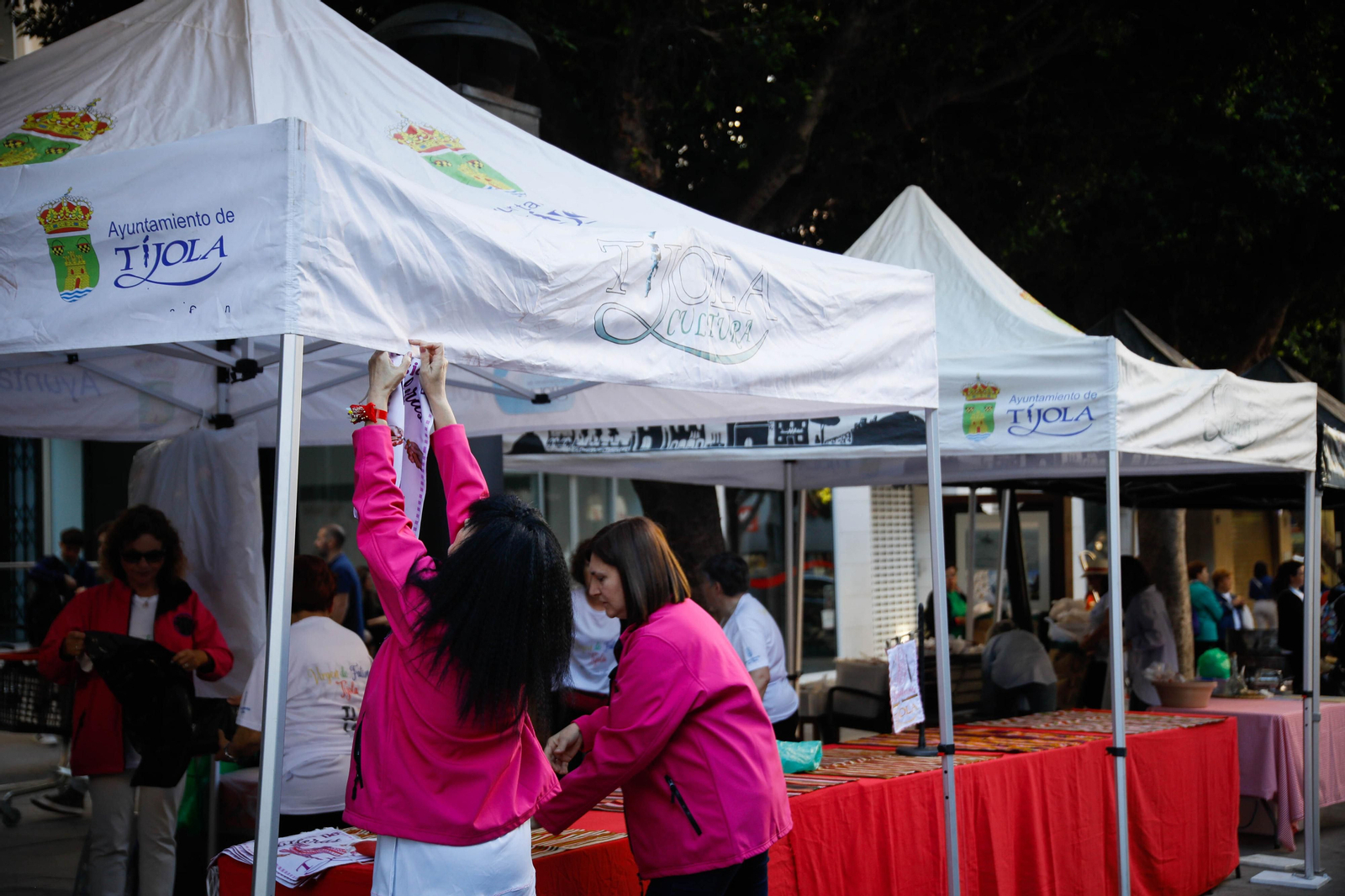 Así es la alfombra de serrín de 60 metros en el Paseo de Almería, en imágenes.