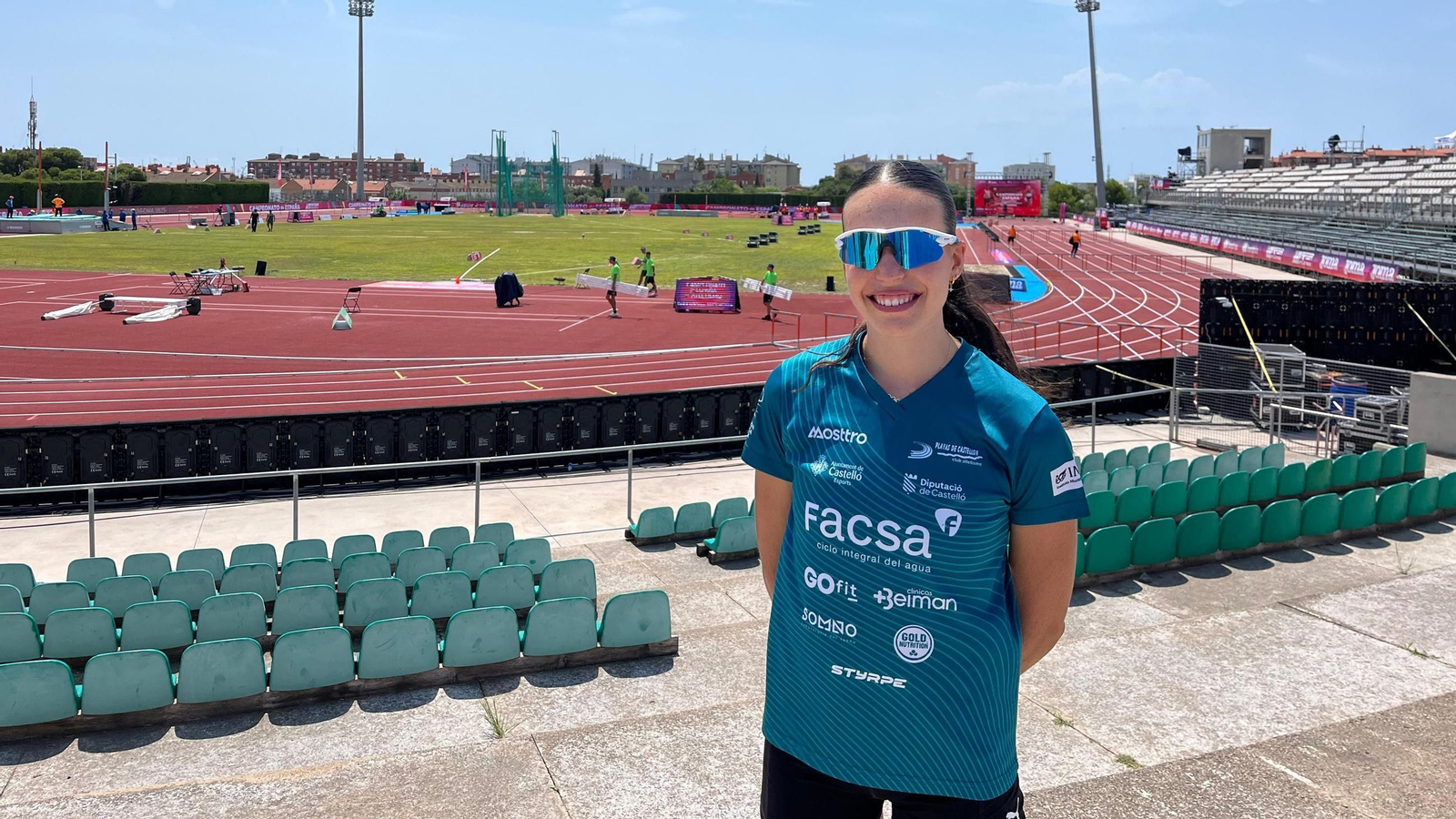 Carmen Avilés, antes de su competición en el Campeonato de España de Atletismo celebrado en Tarragona.