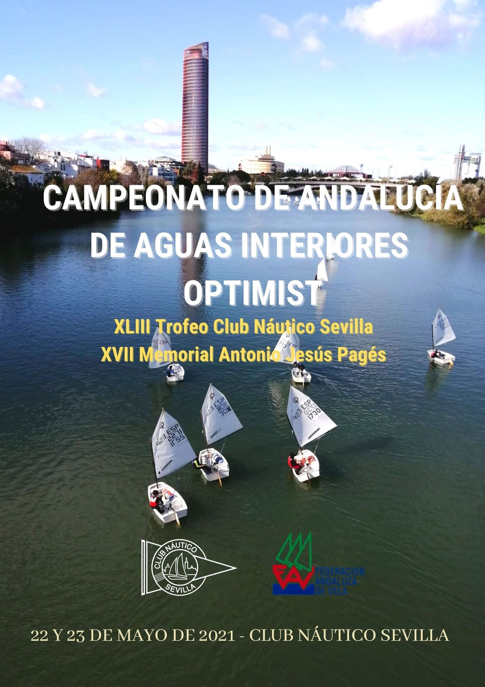 Cartel del Campeonato de Andalucía de aguas interiores.