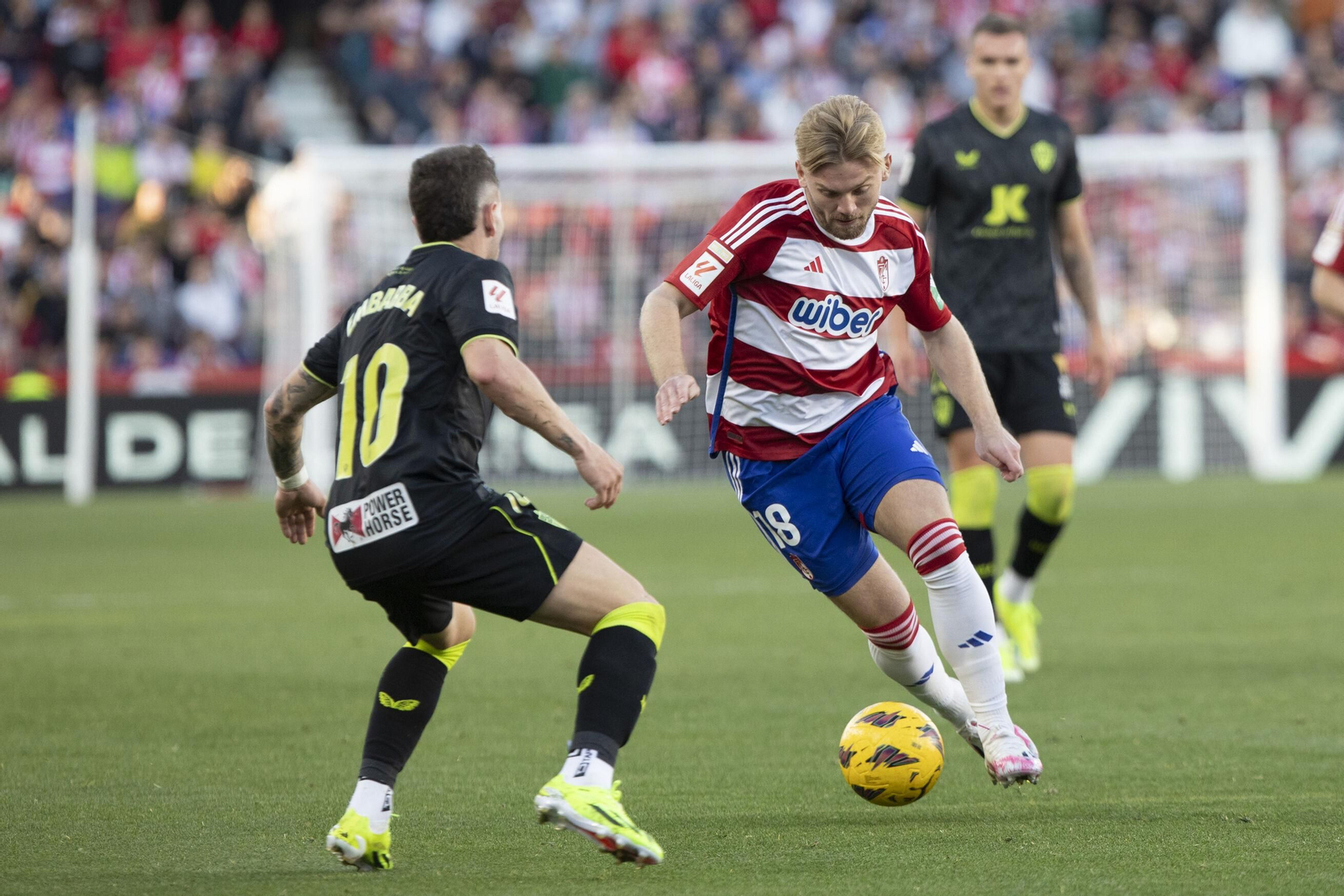 Jozwiak en el partido anterior ante el Almería
