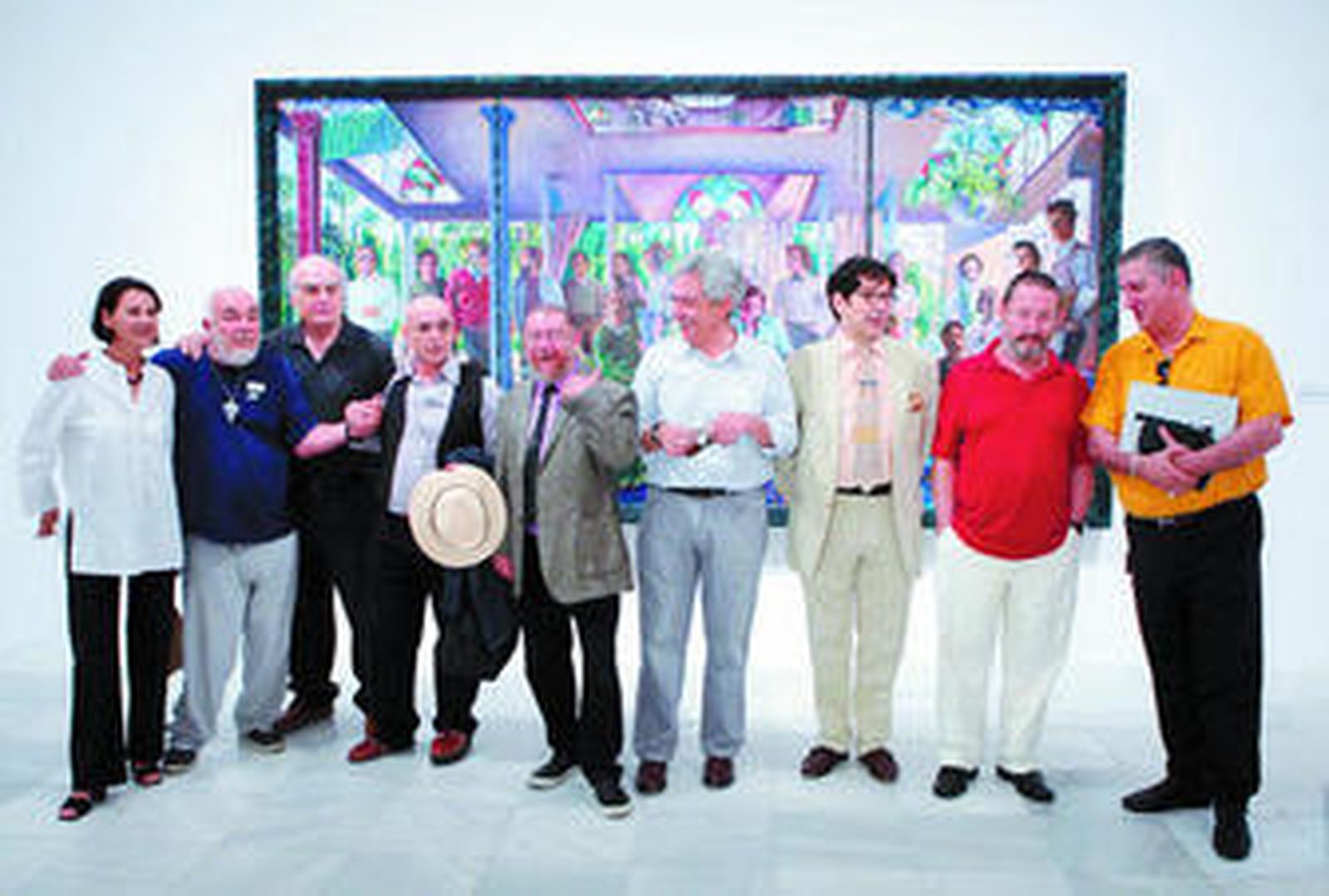 Pérez Villalta y Chema Cobo, entre otros artistas del grupo.