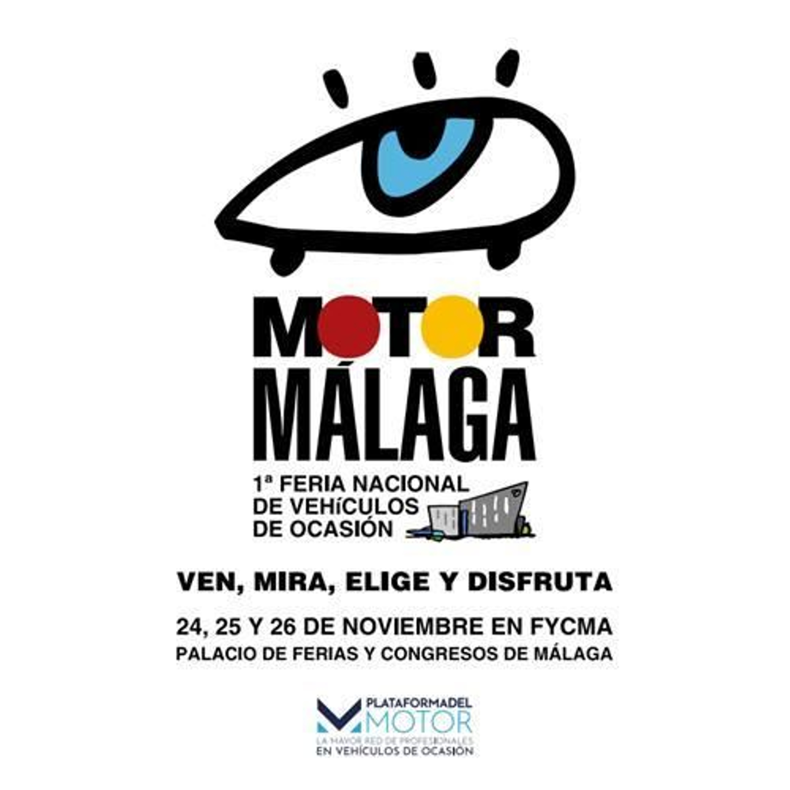 Cartel que anuncia la primera feria nacional del vehículo de ocasión