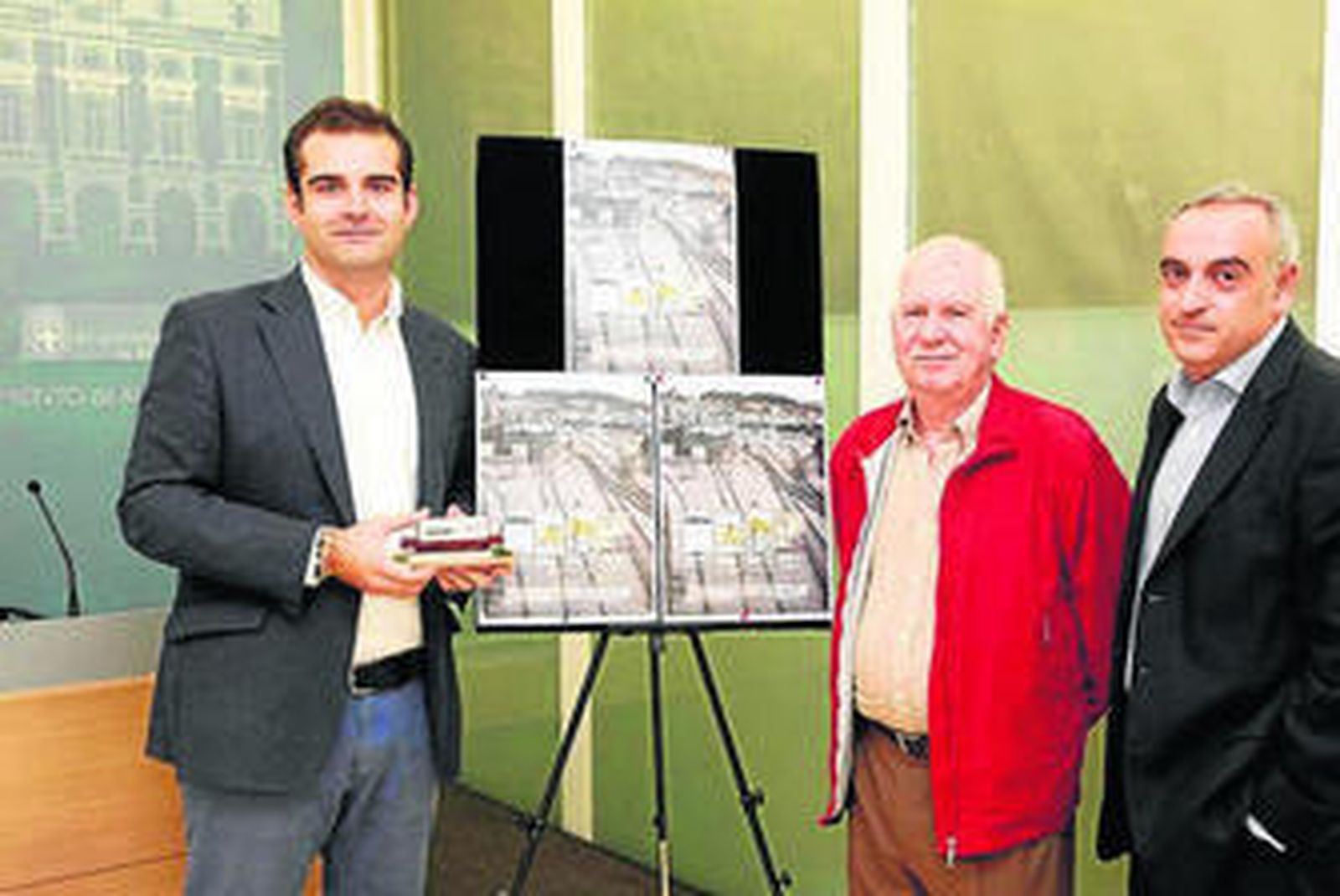 Ramón Fernández-Pacheco con Jesús Martínez y Deogracias Gómez.