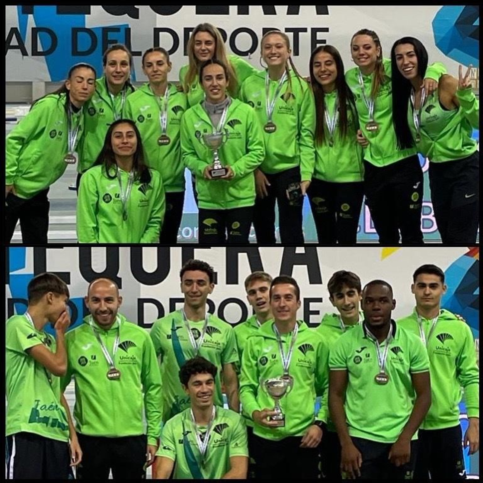 Equipo masculino y femenino participante en el campeonato andaluz