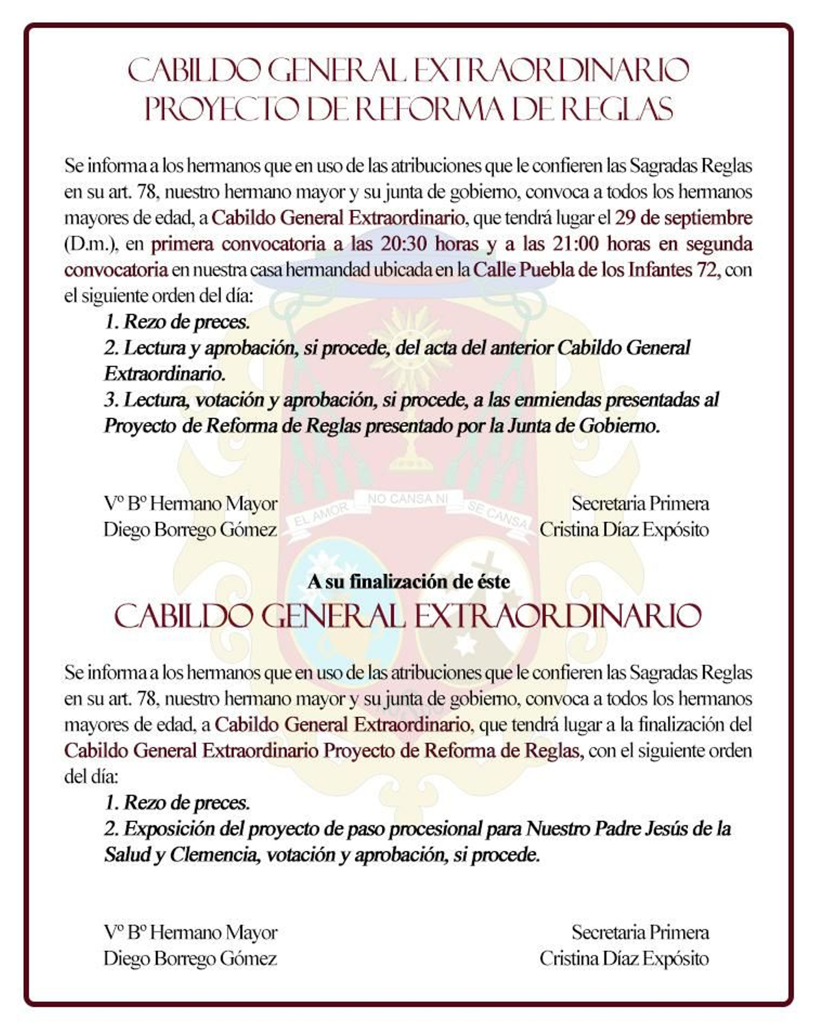 Convocatoria de cabildo