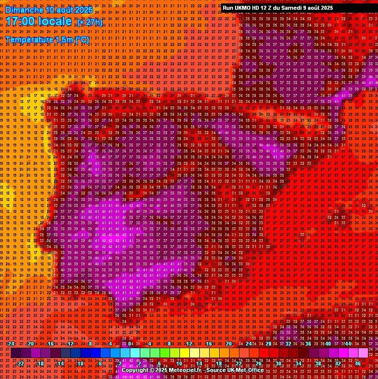 Calor previsto para el domingo.