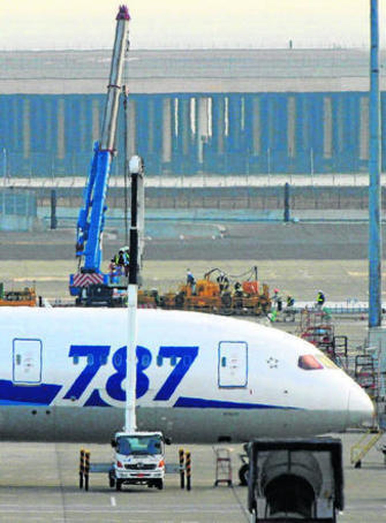 Un avión Boeing 787 operado por la compañía japonesa ANA.