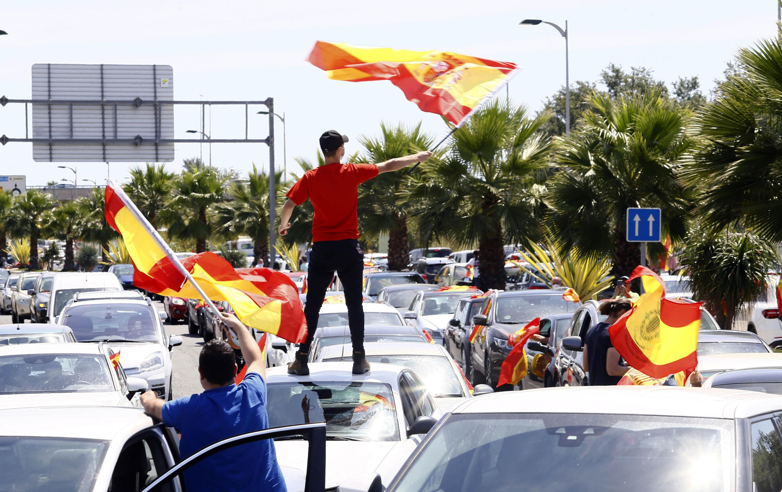 Las fotos de la caravana de protesta de Vox en Málaga