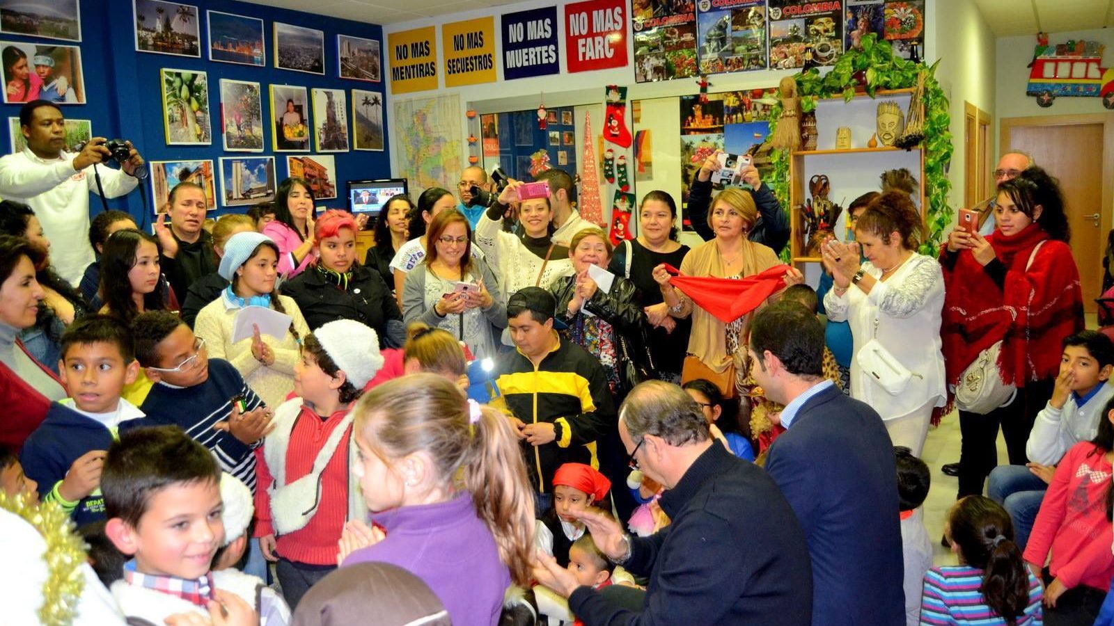 Uno de los momentos de la Novena de Aguinaldos de los colombianos en años anteriores.