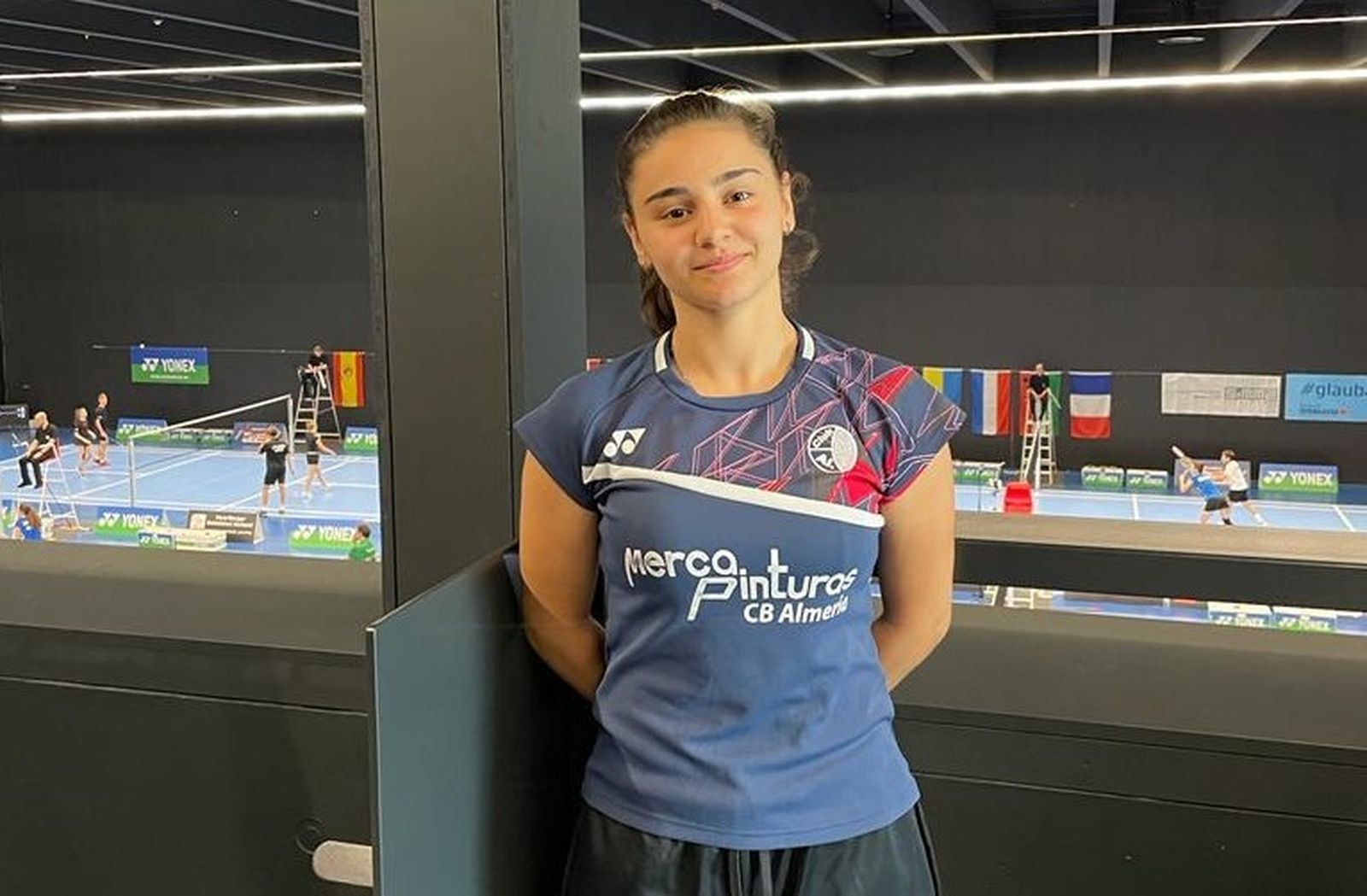 Macarena Fernández posa tras un entrenamiento