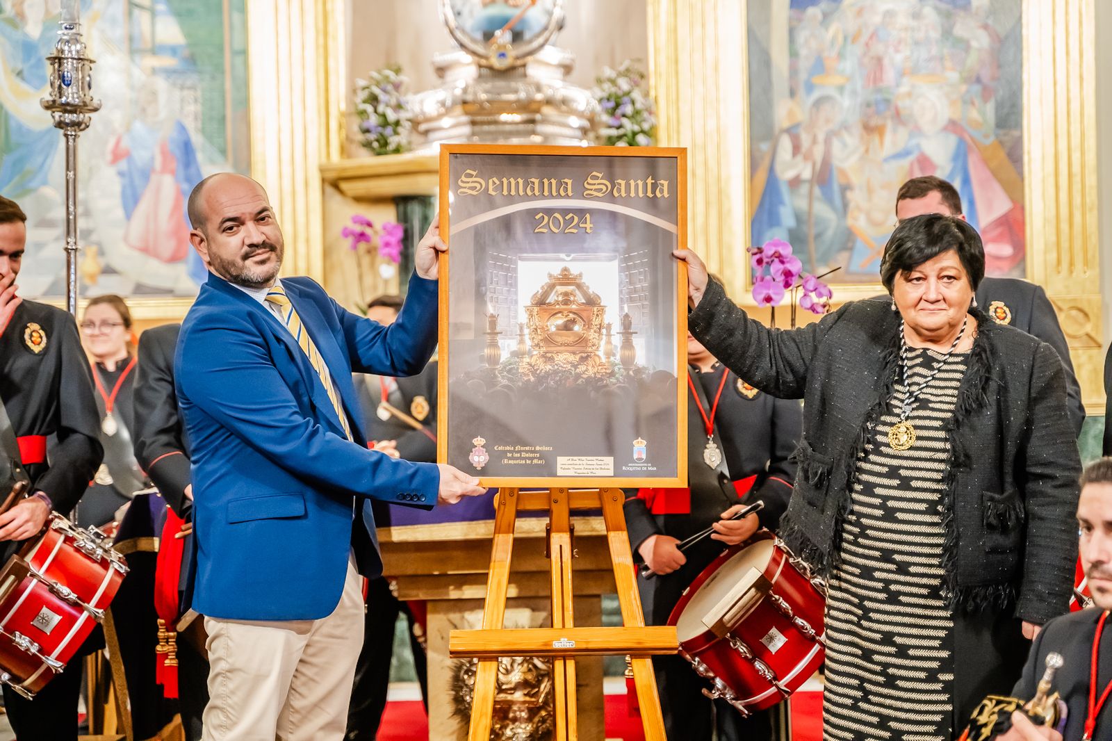 Blas Fuentes y María Dolores Ortega Joya son los nombres propios de la Semana Santa para la Hermandad de los Dolores.