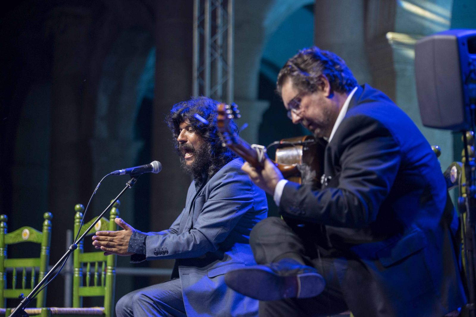 Rancapino Chico durante su actuación en el Claustro de la Catedral.